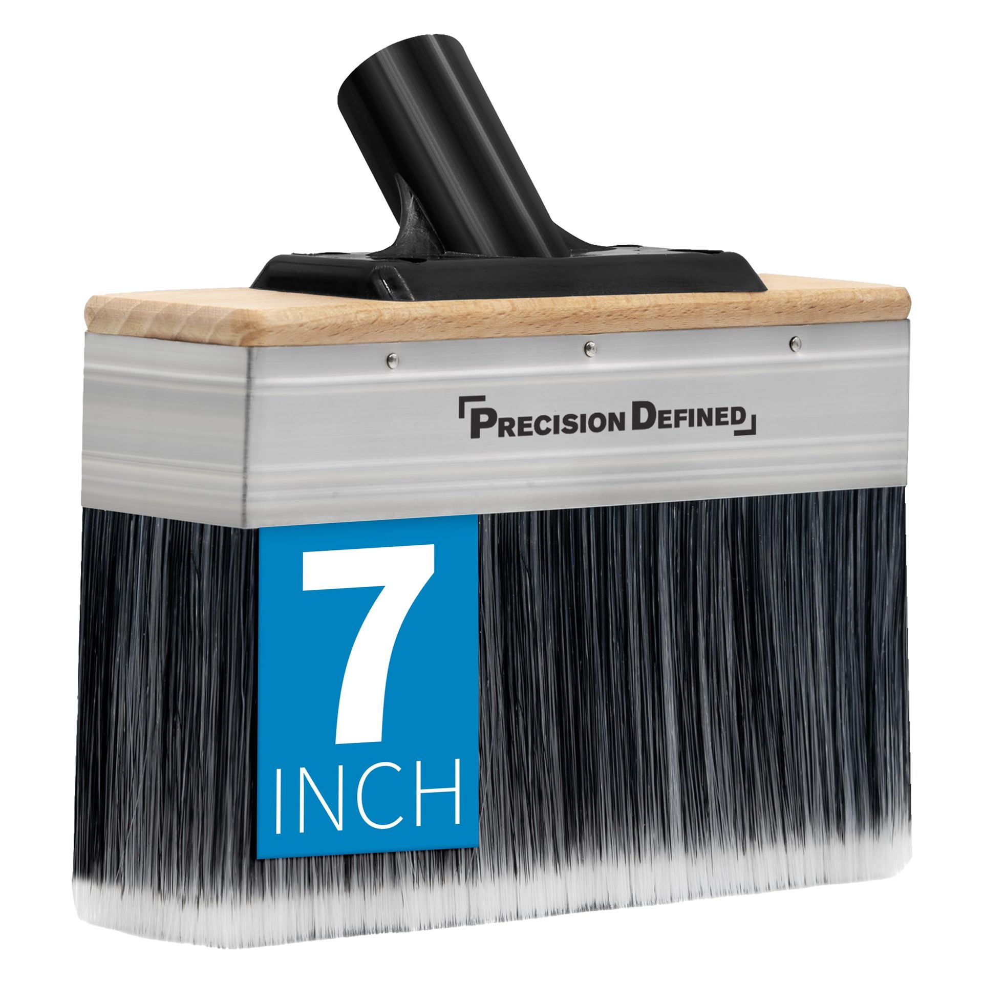 Deck Stain Brush Large 7-Inch with Heavy Duty Bristles for Paints, Stains and Sealers - Black & White 7-Inch