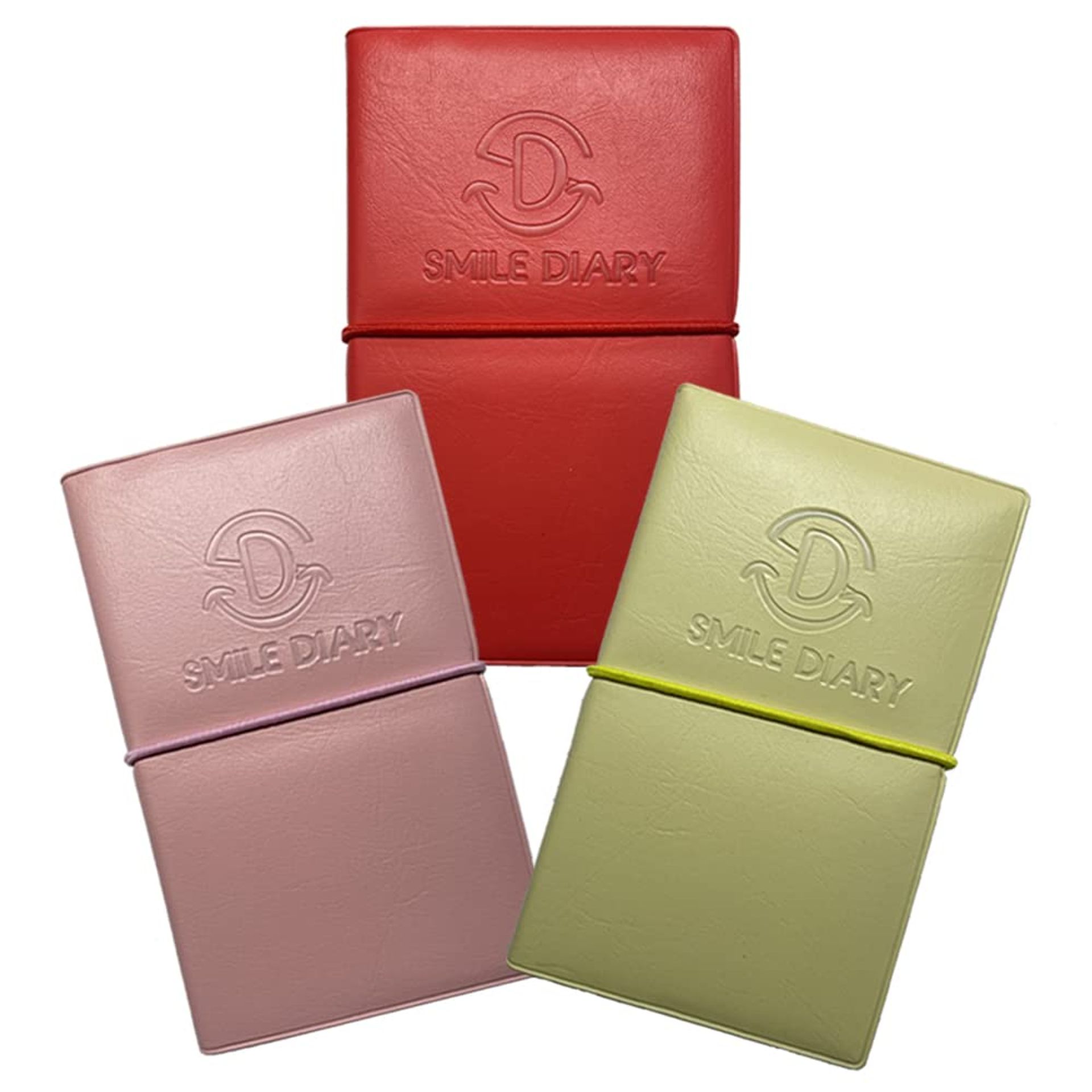Smile Diary Mini Notebook, Mini Pocket Notebook Small Memo Pads Travel Notepads with Elastic Closure and Imitation-Leather Cover for- 100 Pages(5.03 * 3.15inch) Color does not repeat (6)