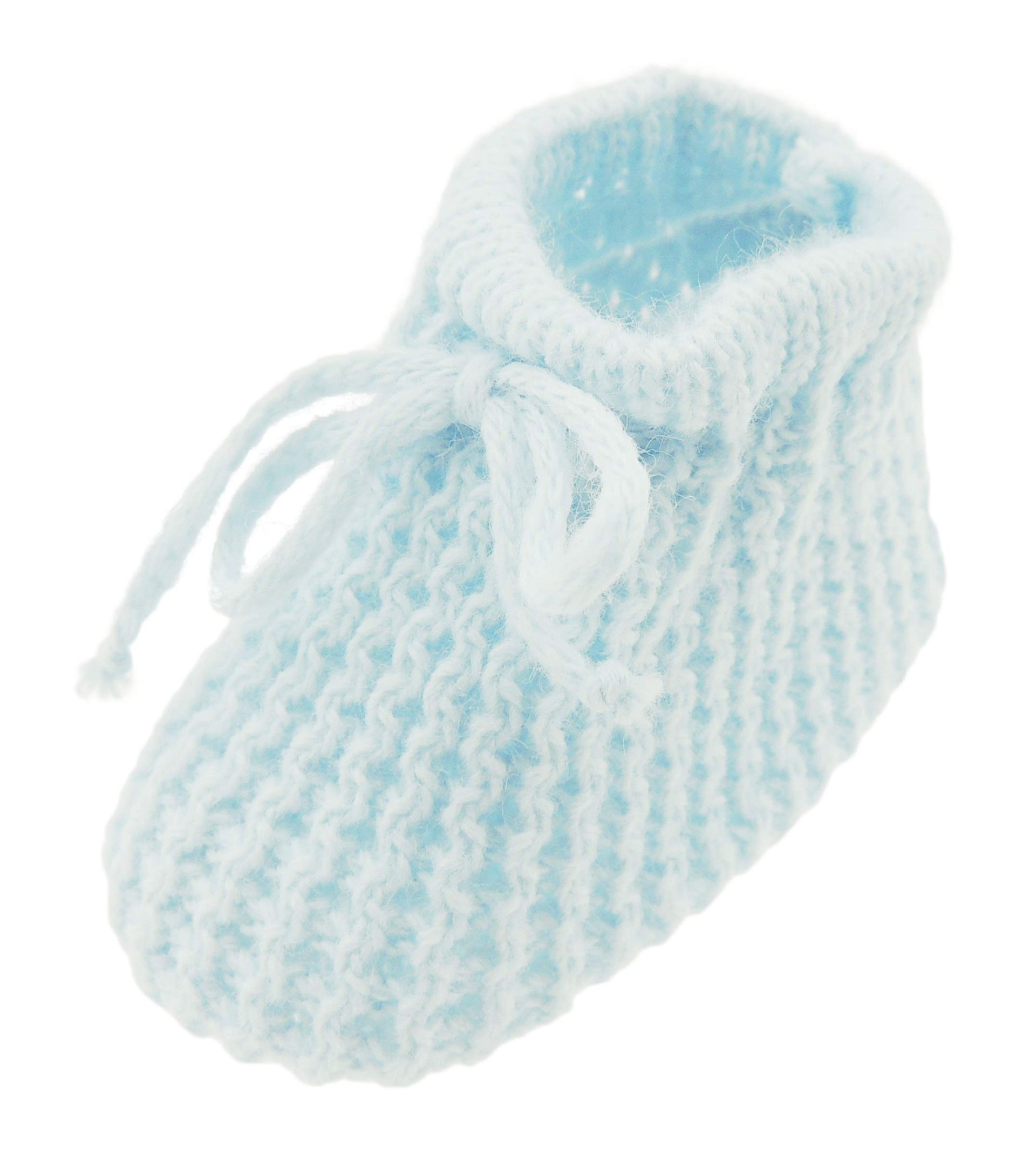 Cute Baby Knitted Pom Pom Booties - Warm Winter Essentials for Newborns, Baby Blue
