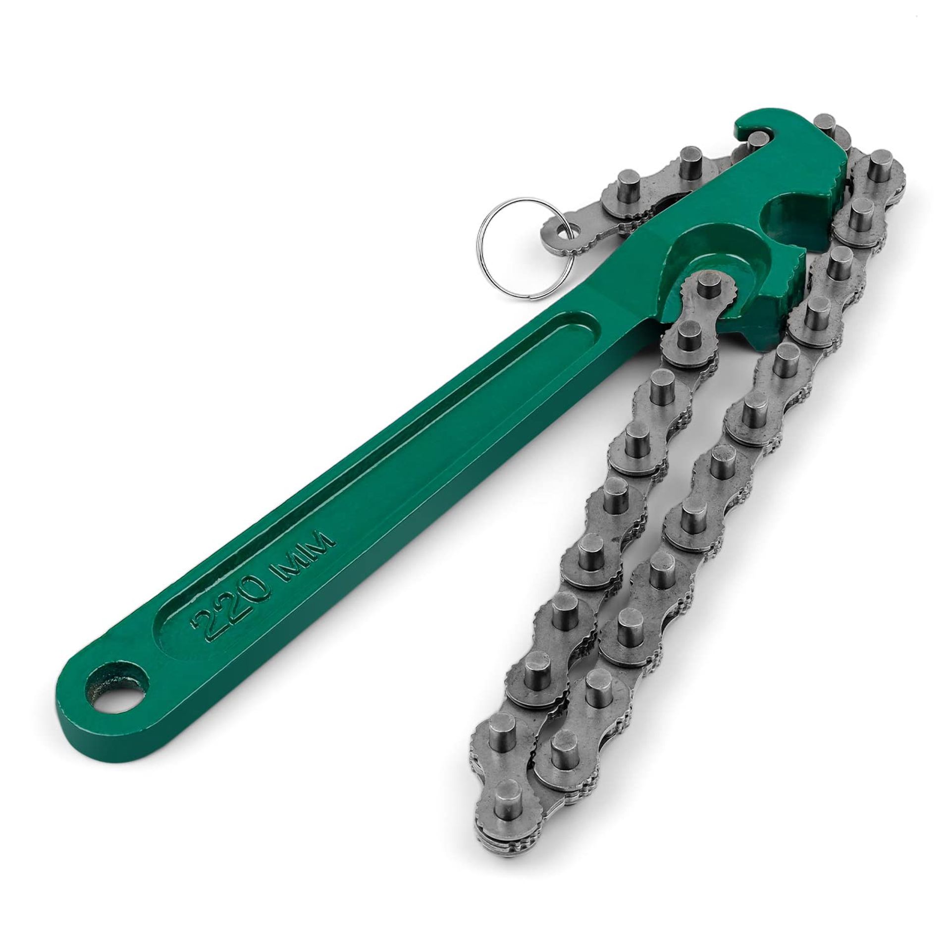 MYLERCT Oil Filter Wrench 9 Inch Chain Wrench, Oil Filter Removal Tool, Adjustable Oil Filter Wrench Suitable for Car Maintenance, Mechanical Dismantling, Mechanical Installation