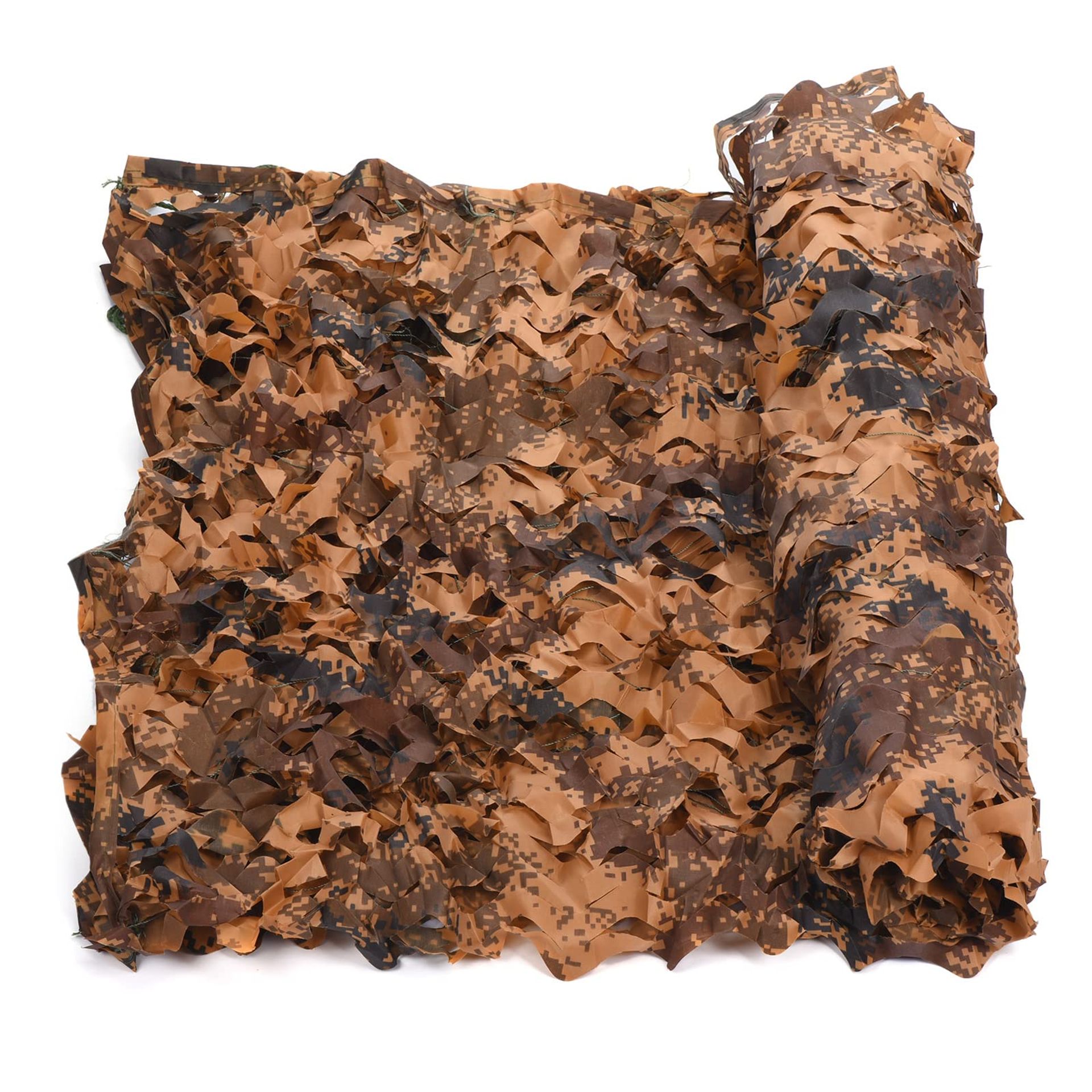 Camouflage Netting 10x10ft 210D Oxford Waterproof Mesh Concealment Hide for Hunting, Camping & Outdoor Use - Desert Camo 10x10ft