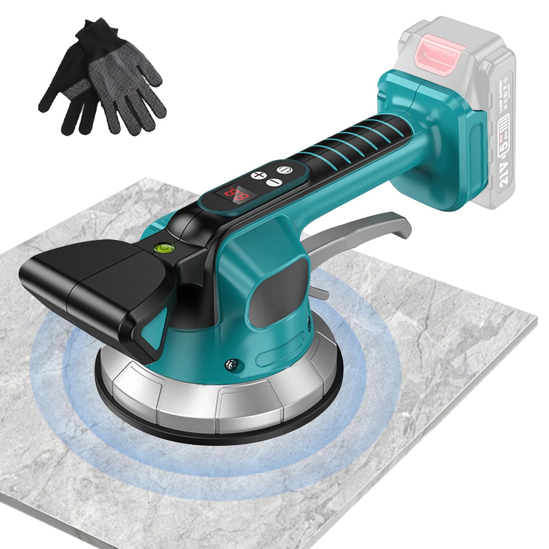 Tile Vibration Levelling Machine for Makita 18V, 10-Speed, Digital Display, 145mm Suction Cup, Ergonomic Lock Design (No Battery)