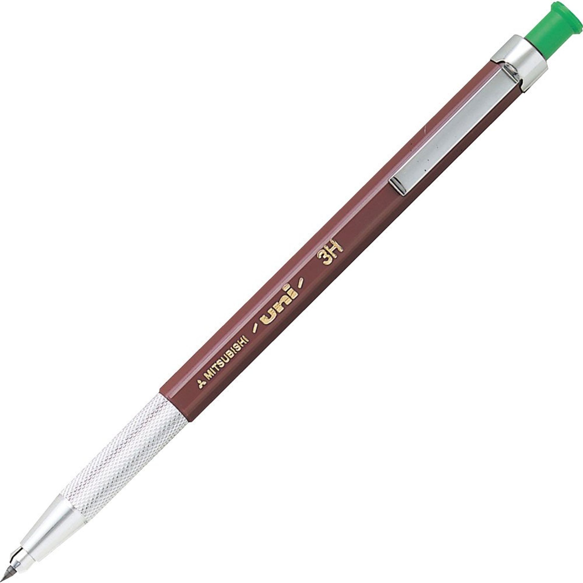 2.0mm Uni Lead Holder Pencil with Roulette Grip for Precise Sketching & Drafting - Japanese Quality, 3H Hardness