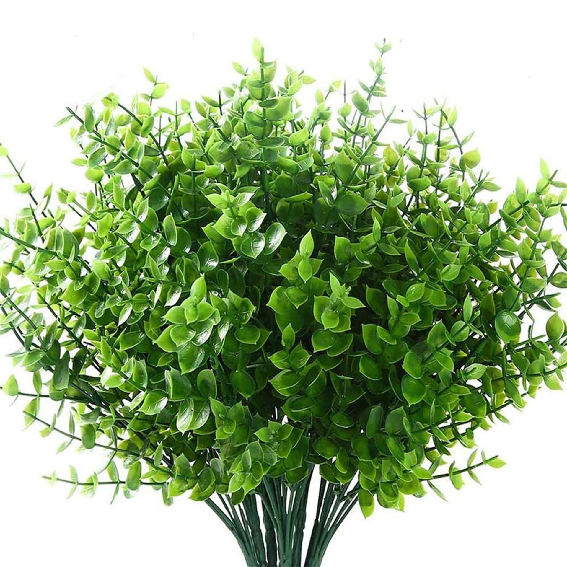 Artificial Greenery Shrubs - UV Resistant, 10 Bundles for Indoor/Outdoor Garden Décor