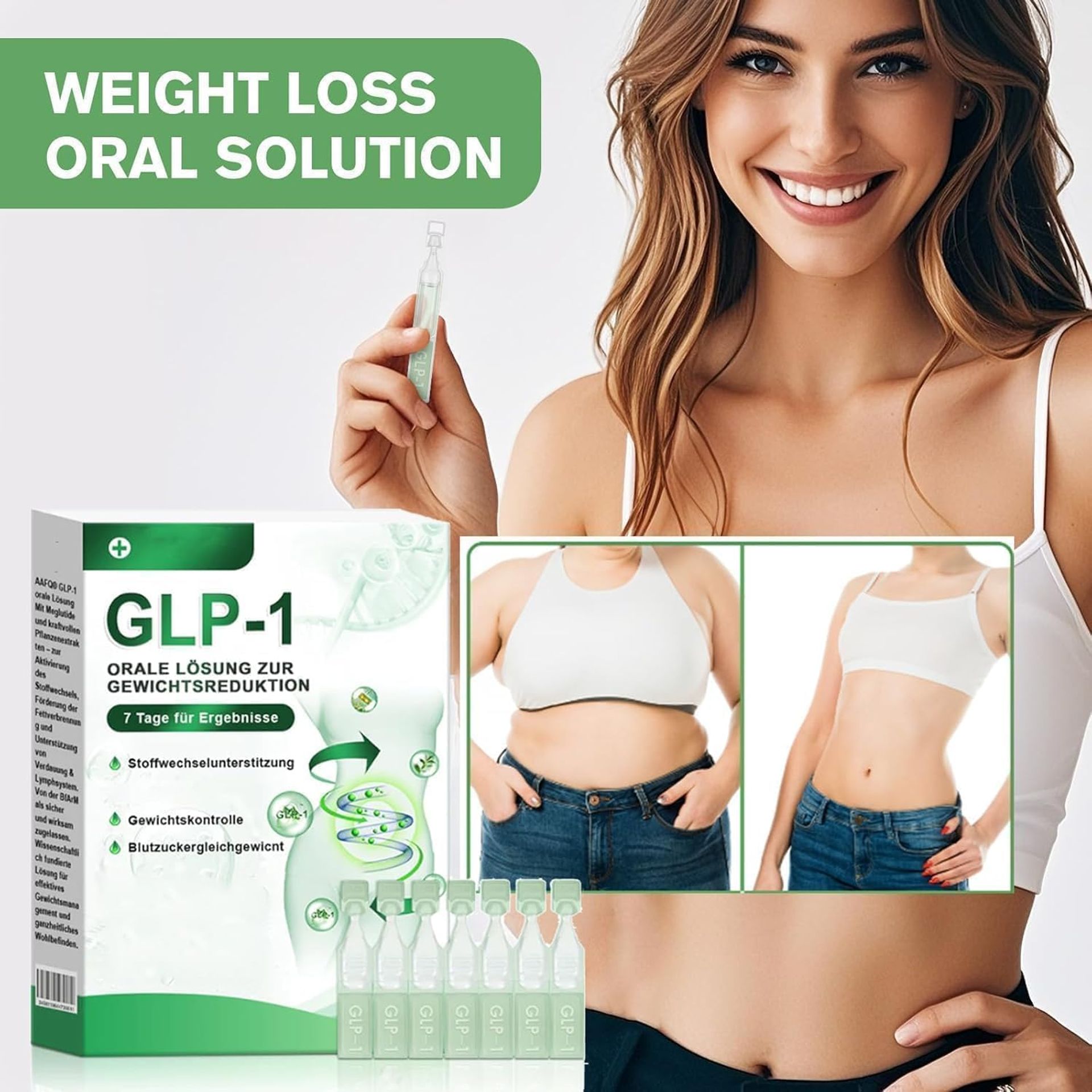 glp 1 oral drops GLP-1 Oral Solution Advanced Natural Supplement Drops for Men & Women 3 Box  5 Servings