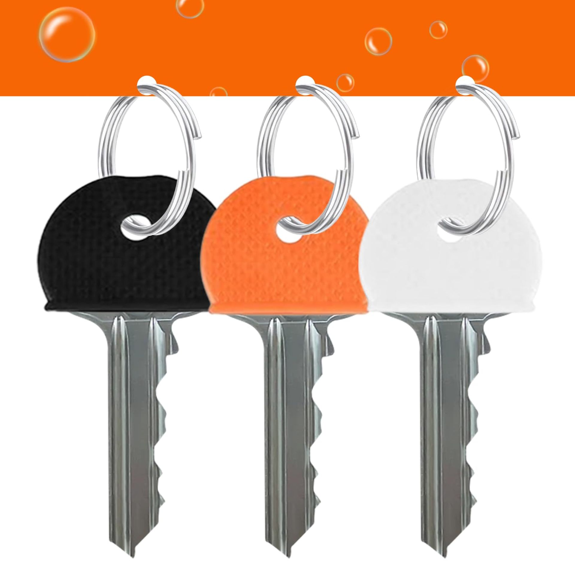 72-Piece Key Caps Set For House Keys With 40 Round & 32 Semi-Circular Cov
