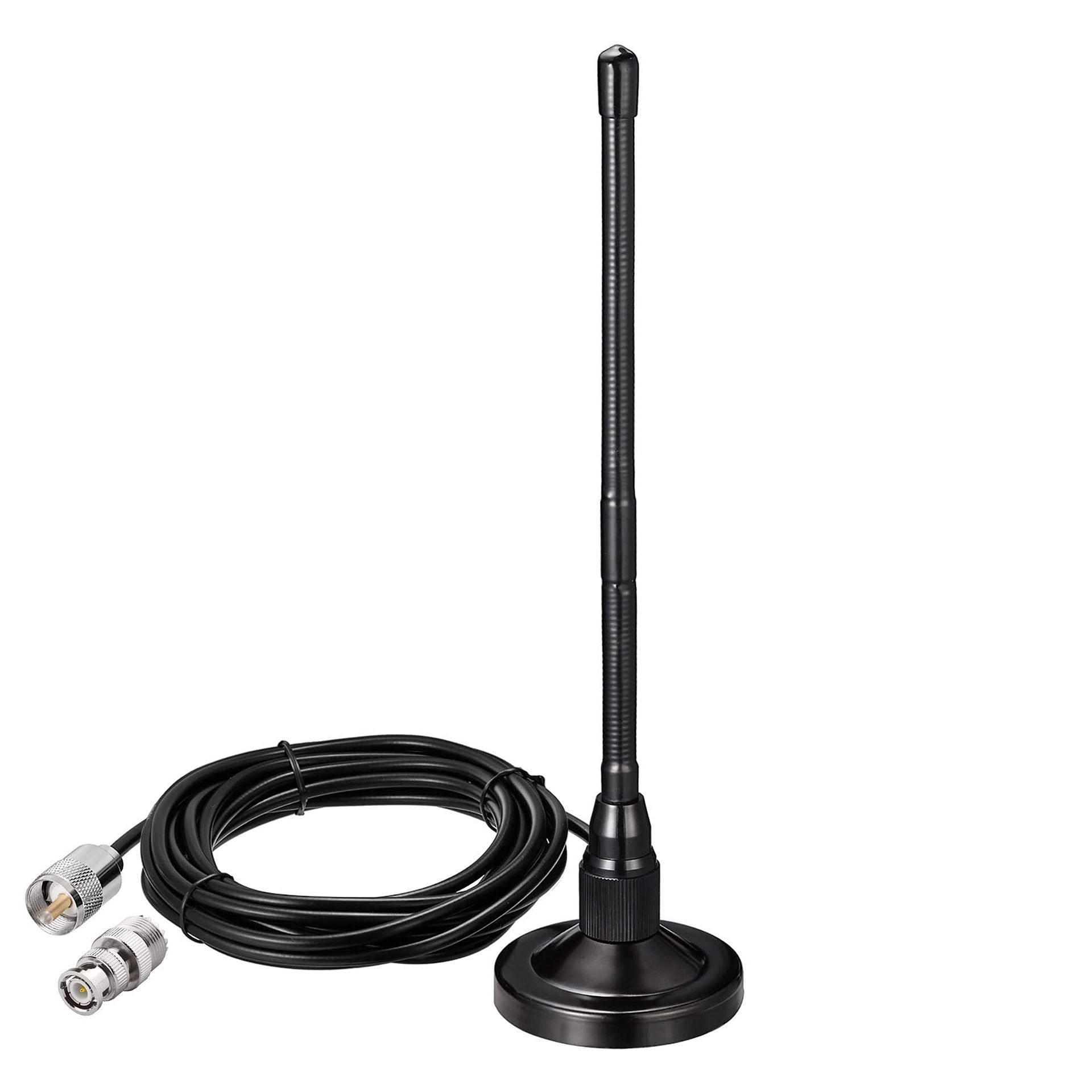 27MHz CB Radio Antenna Kit with Magnetic Base, Soft Whip & PL259 Connector for Car & Truck CB Radios