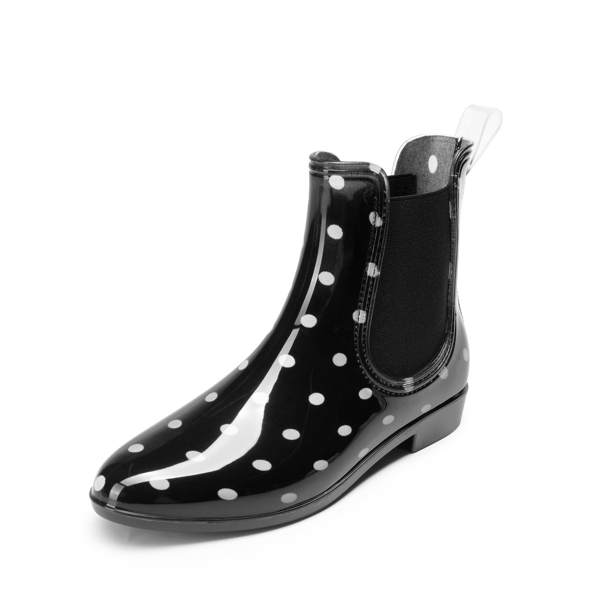 Women's Waterproof Ankle Chelsea Wellies - Black, Size 4.5 - Perfect for Outdoor & Hiking