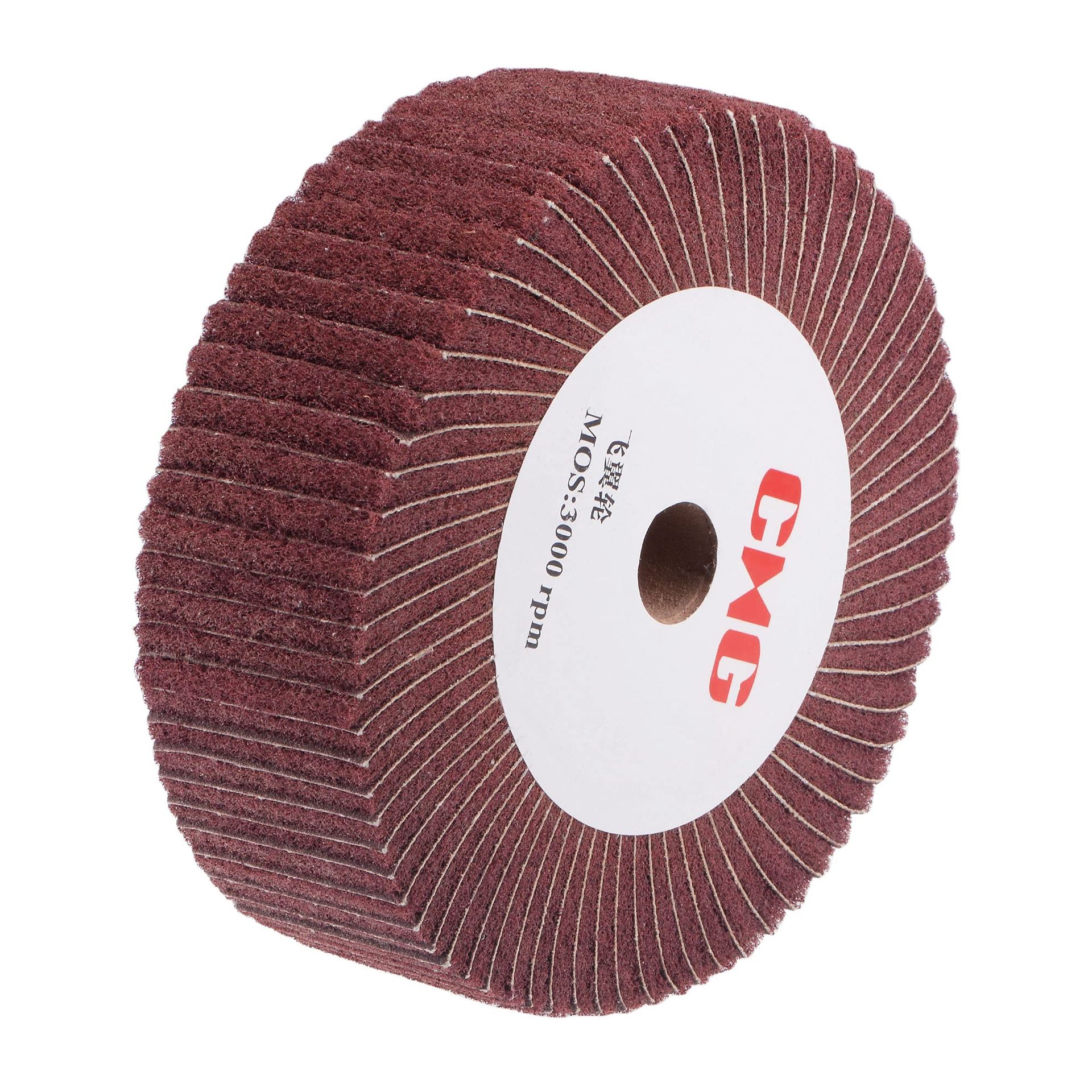 150mm x 50mm 320 Grit Non-Woven Polishing Burnishing Wheel for Metal Finishing & Stainless Steel