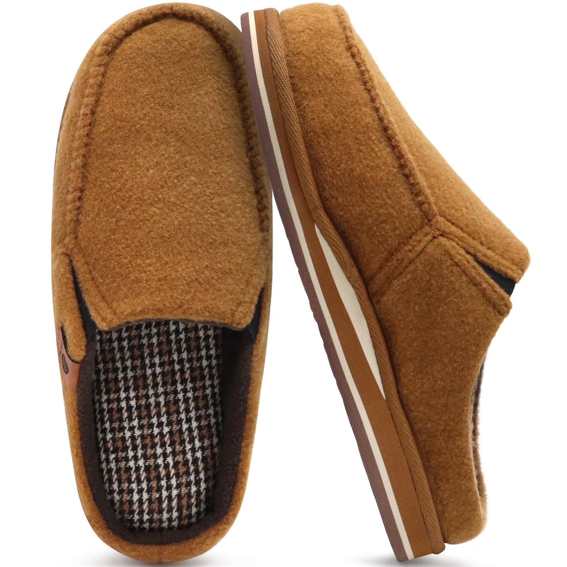 ONCAI Mens Slippers With Orthotic Arch Support,Cotton-Blend 