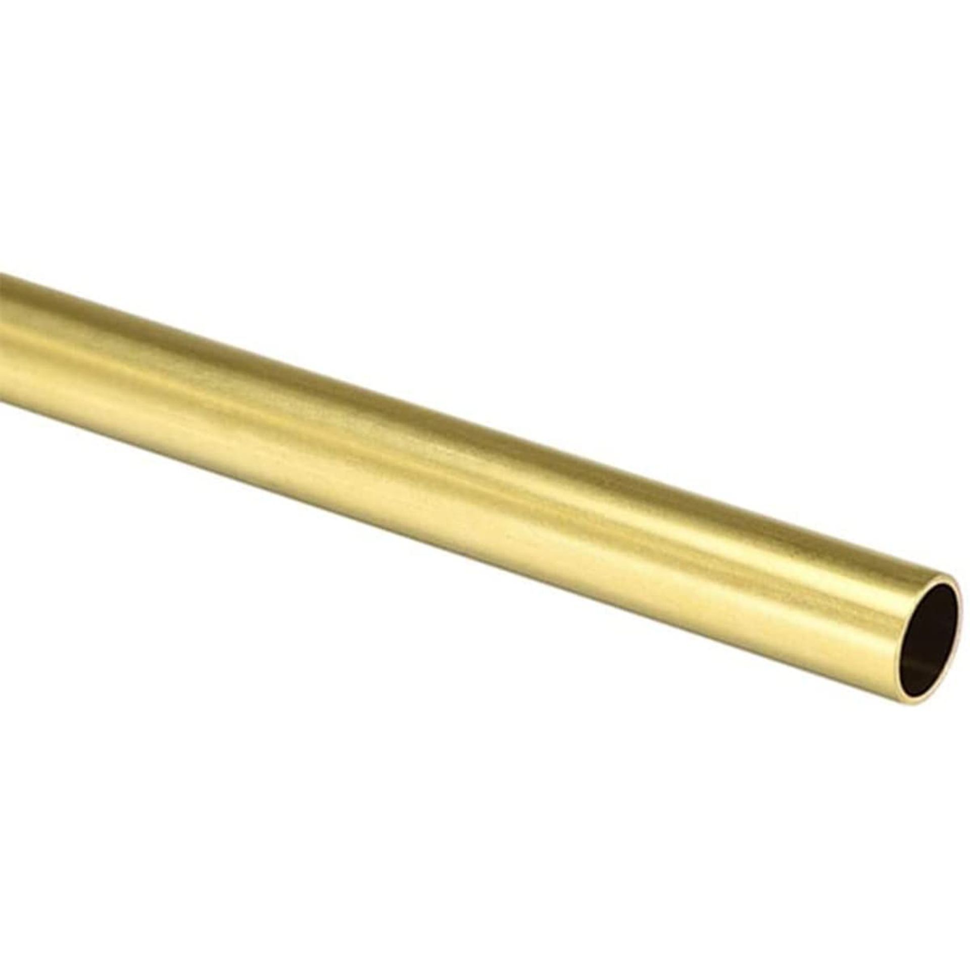 Brass Round Tube 21mm OD, 1.5mm Wall, 300mm Length - Durable, Seamless H65 Copper Pipe for DIY Crafts