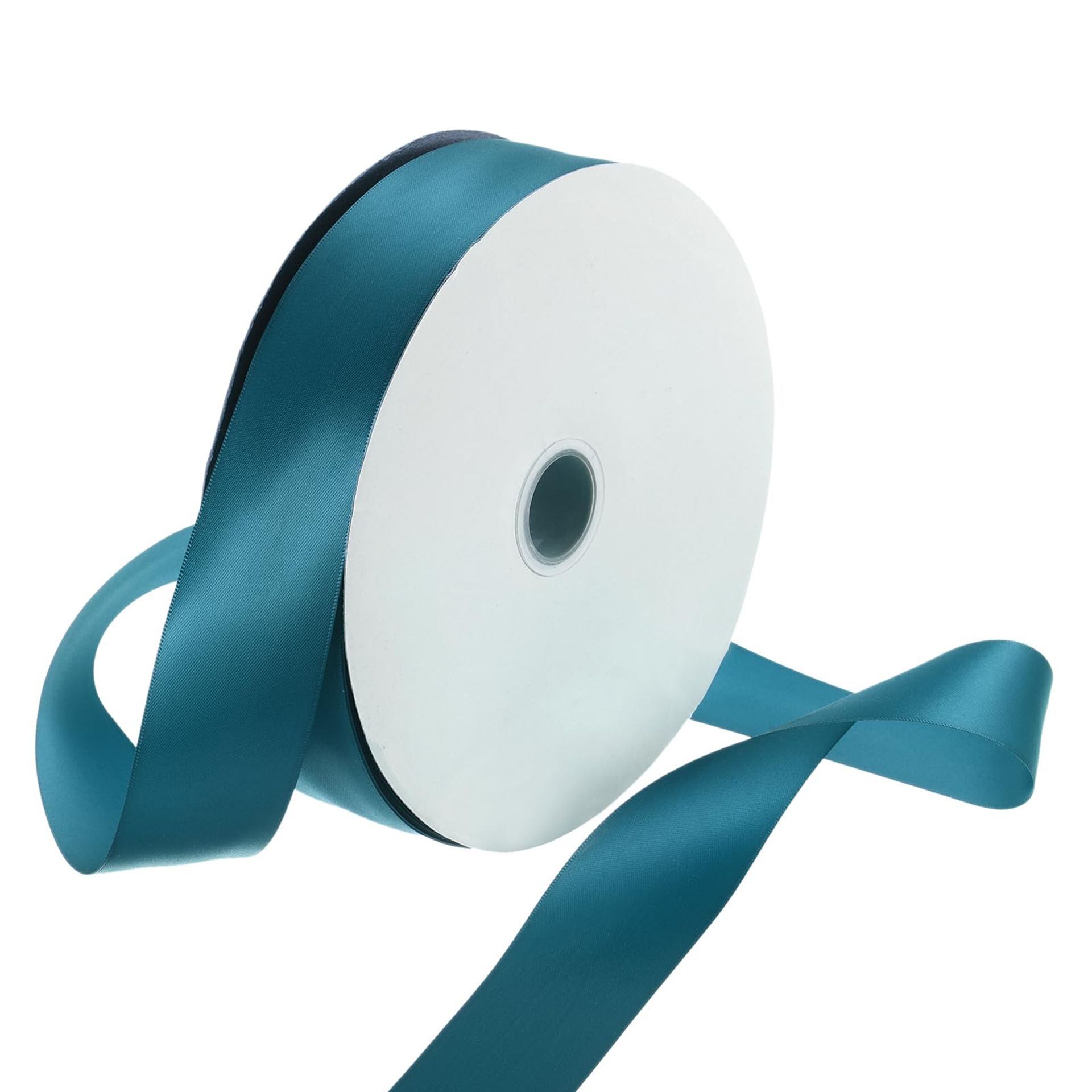 Rebower 38mm Satin Ribbon 91m Thick Double Face Grosgrain Silk Ribbon, [for Gift Wrapping, Hair Bows, Wedding, Cake, Flower] - 100 Yard/300ft/ Dark Green