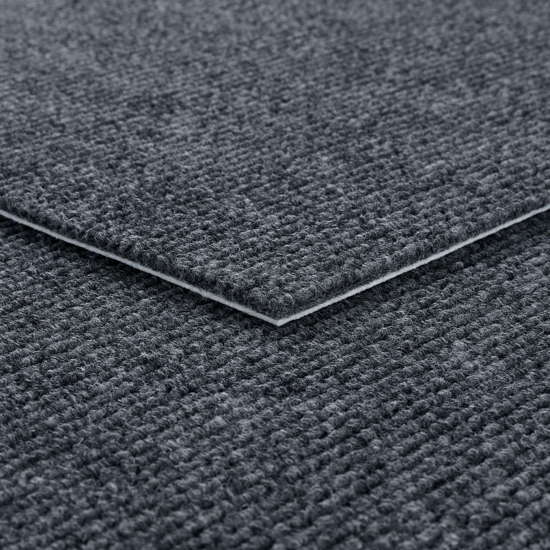 32 Peel & Stick Carpet Tiles 30x30cm Dark Grey – Washable, Non-Slip, Self-Adhesive Flooring for Home, Office & Stairs