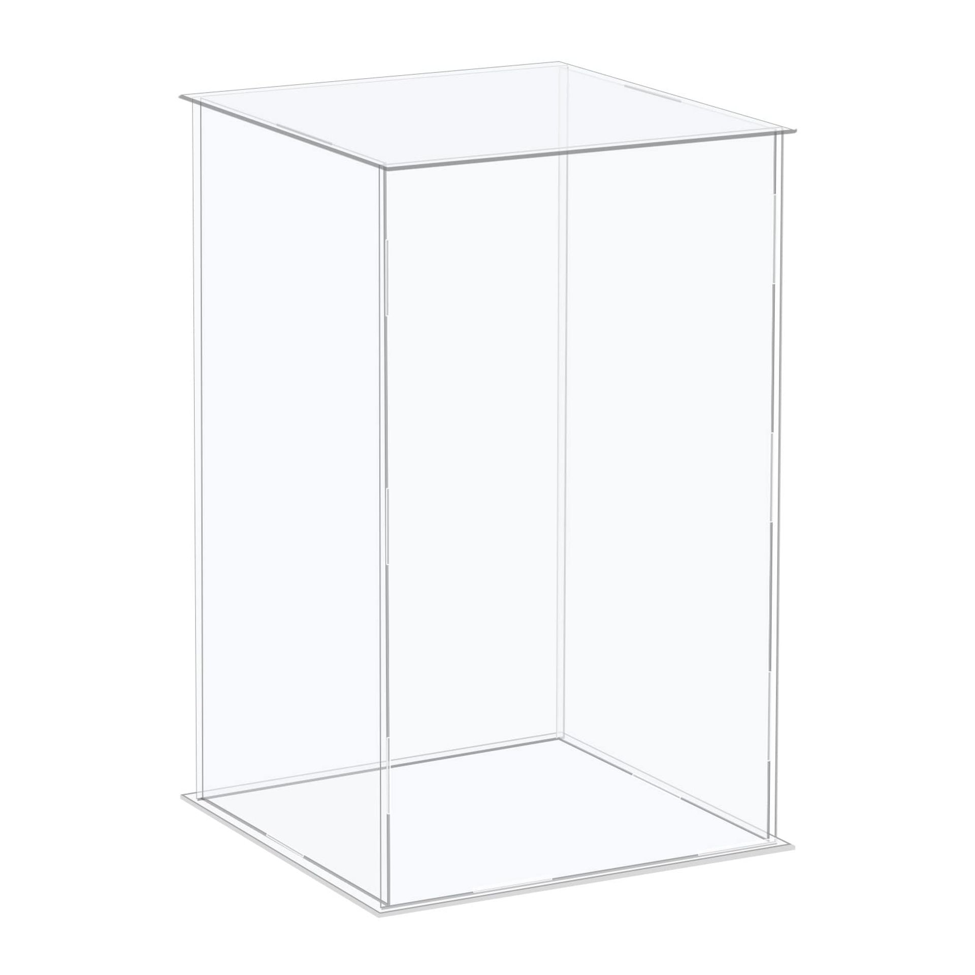 Clear Acrylic Display Case 8.3x6.3x12.2 Inch for Collectibles - Easy Assembly