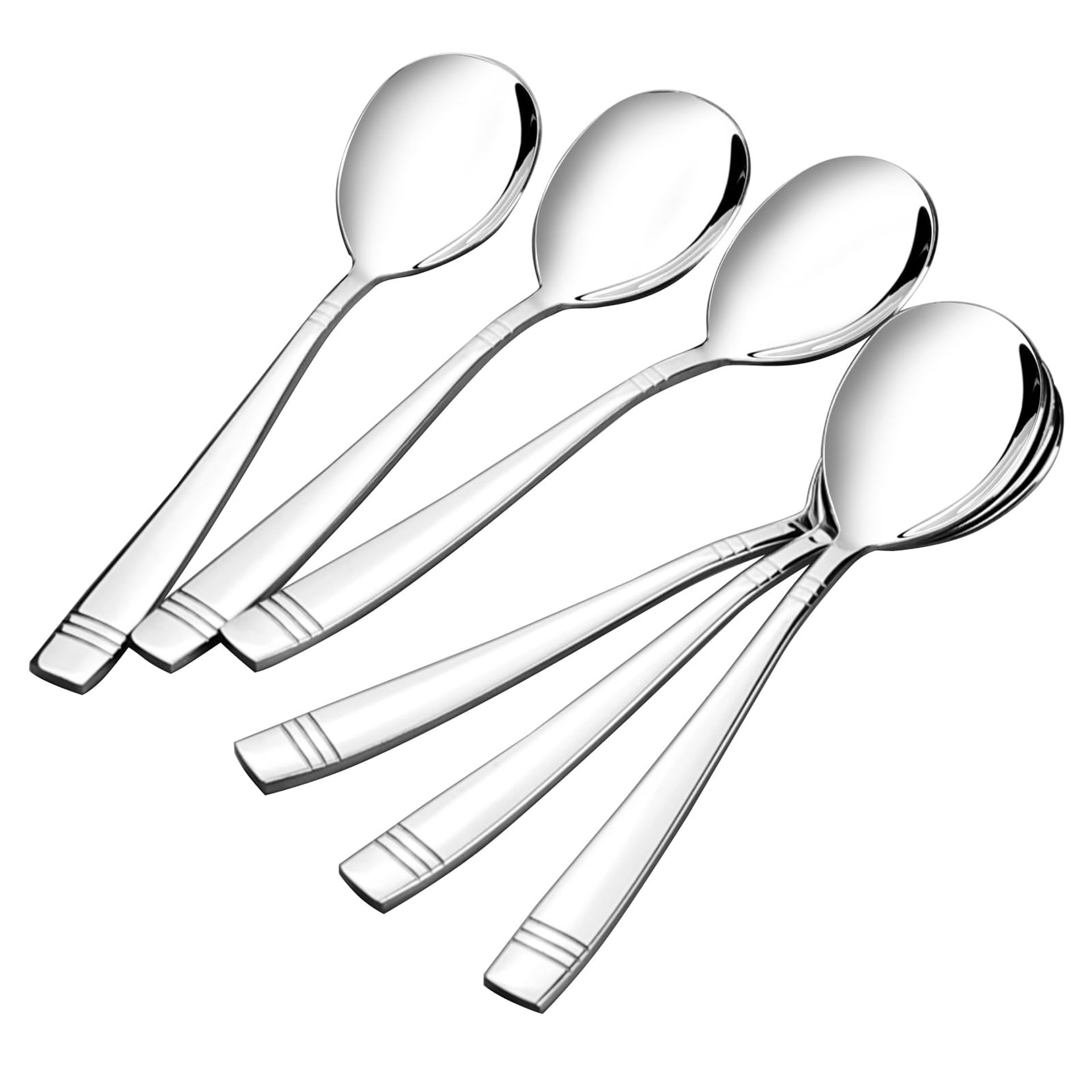 Serving Spoons Set Stainless Steel 6-Piece Buffet & Catering Utensils for Parties - Silver 2217-GYS