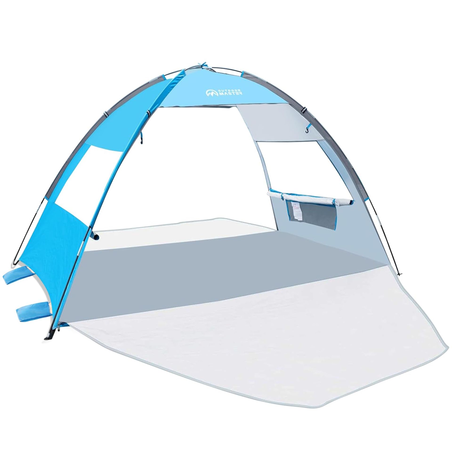 Pop Up Beach Tent for 3 People with Dual-Door Design, Easy Setup & Privacy - Blue