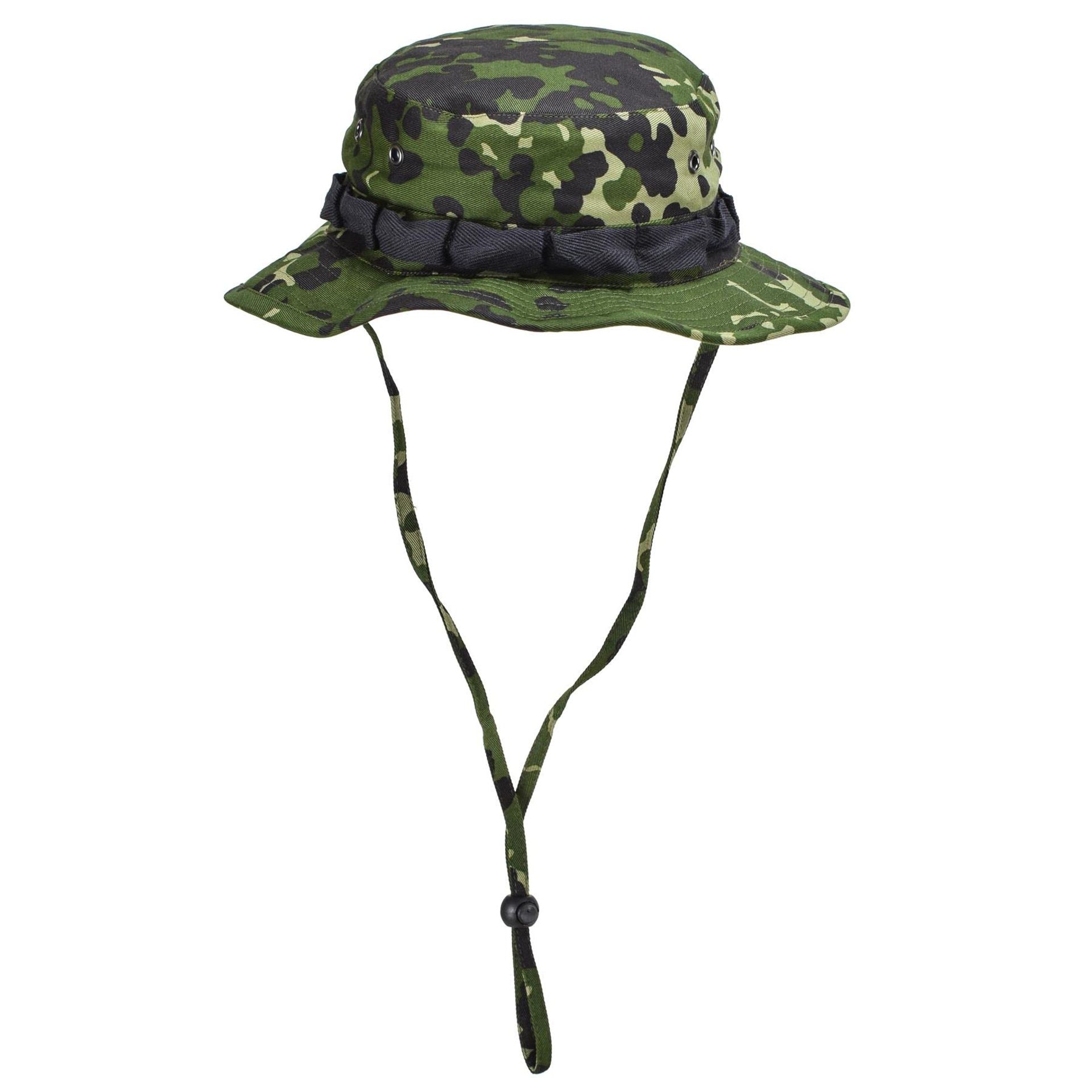 Genuine Danish Army M84 Camouflage Boonie Hat Durable Outdoor Military Headwear - Camouflage XL