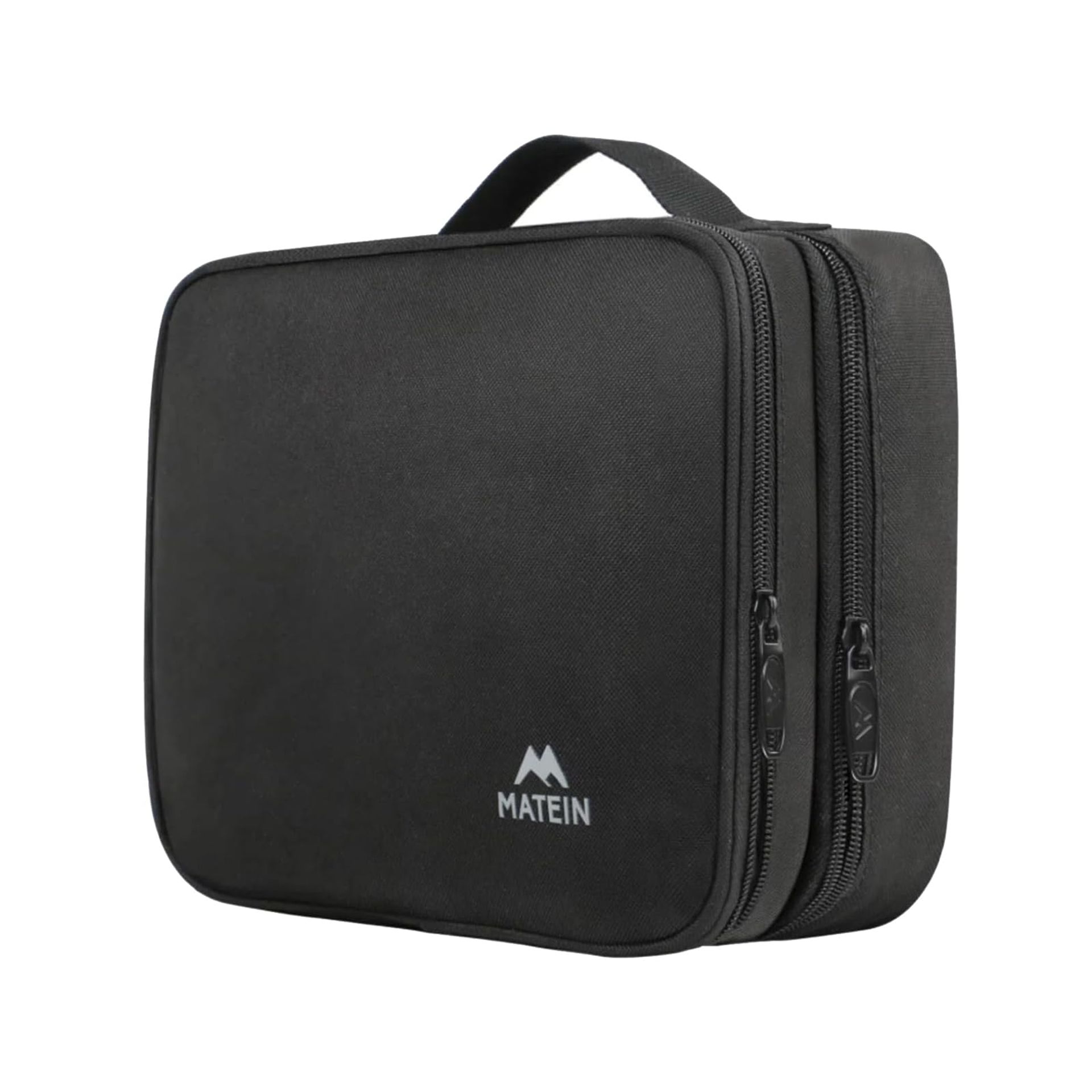 Travel Cable Organiser Bag Large 3-Layer Water-Resistant Tech Pouch - Black M