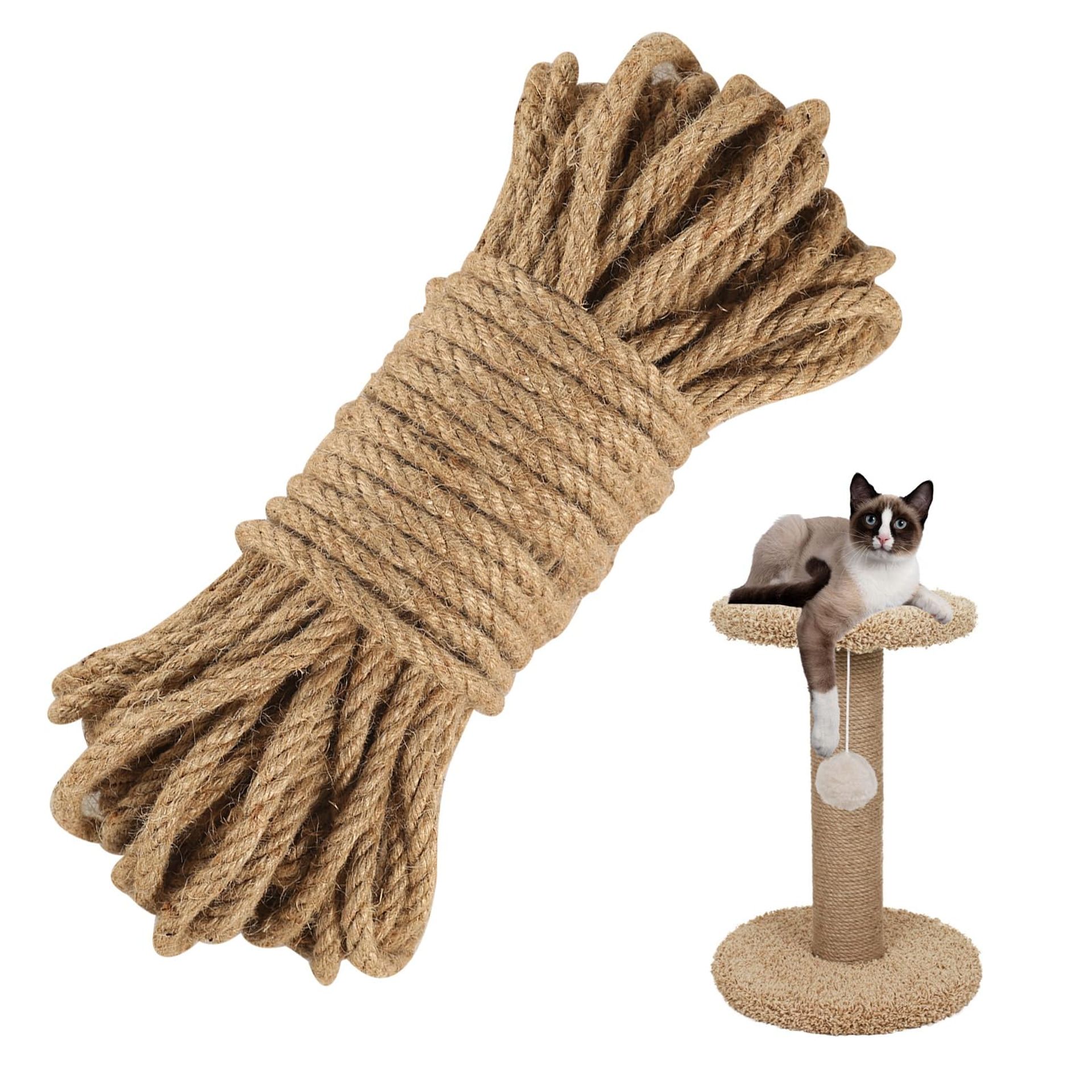 10mm Thick Natural Jute Rope 25m - Eco-Friendly Hemp Twine for DIY, Crafts & Garden