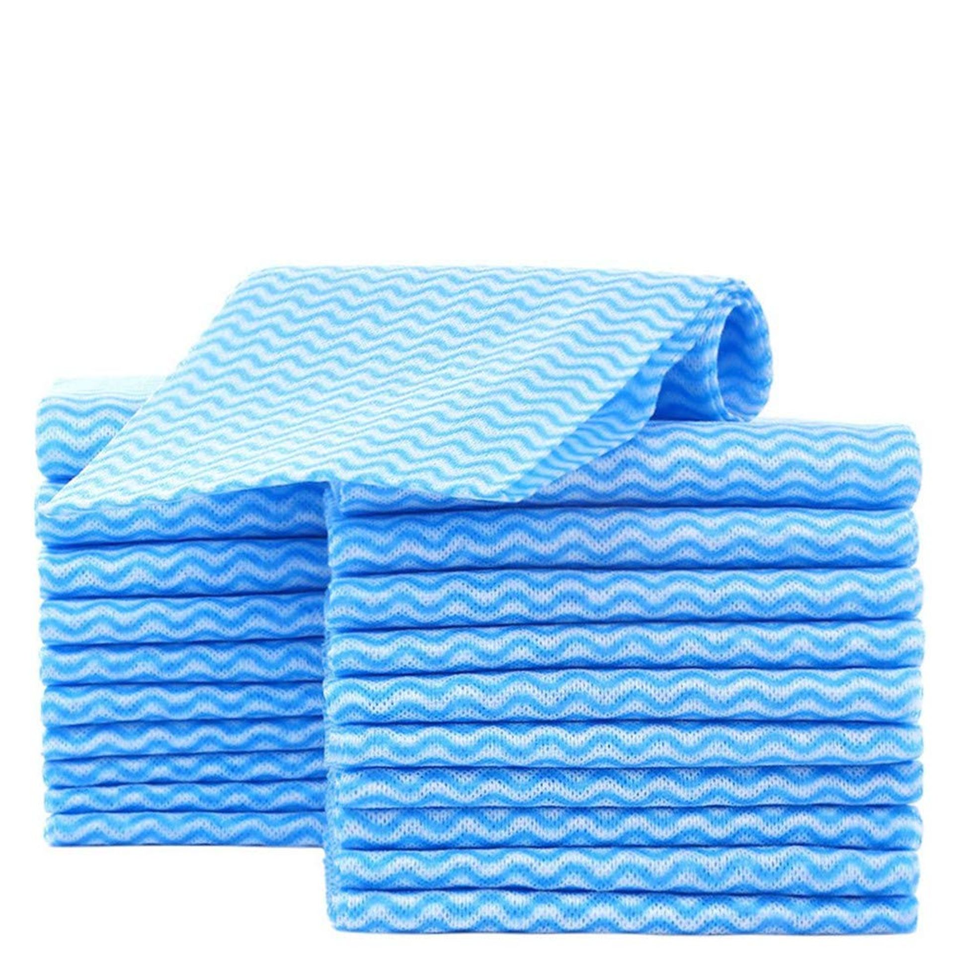 KMAKII Disposable J Cloths - Reusable All-Purpose Cleaning Towels, 100 Pack, 30x50cm - Blue