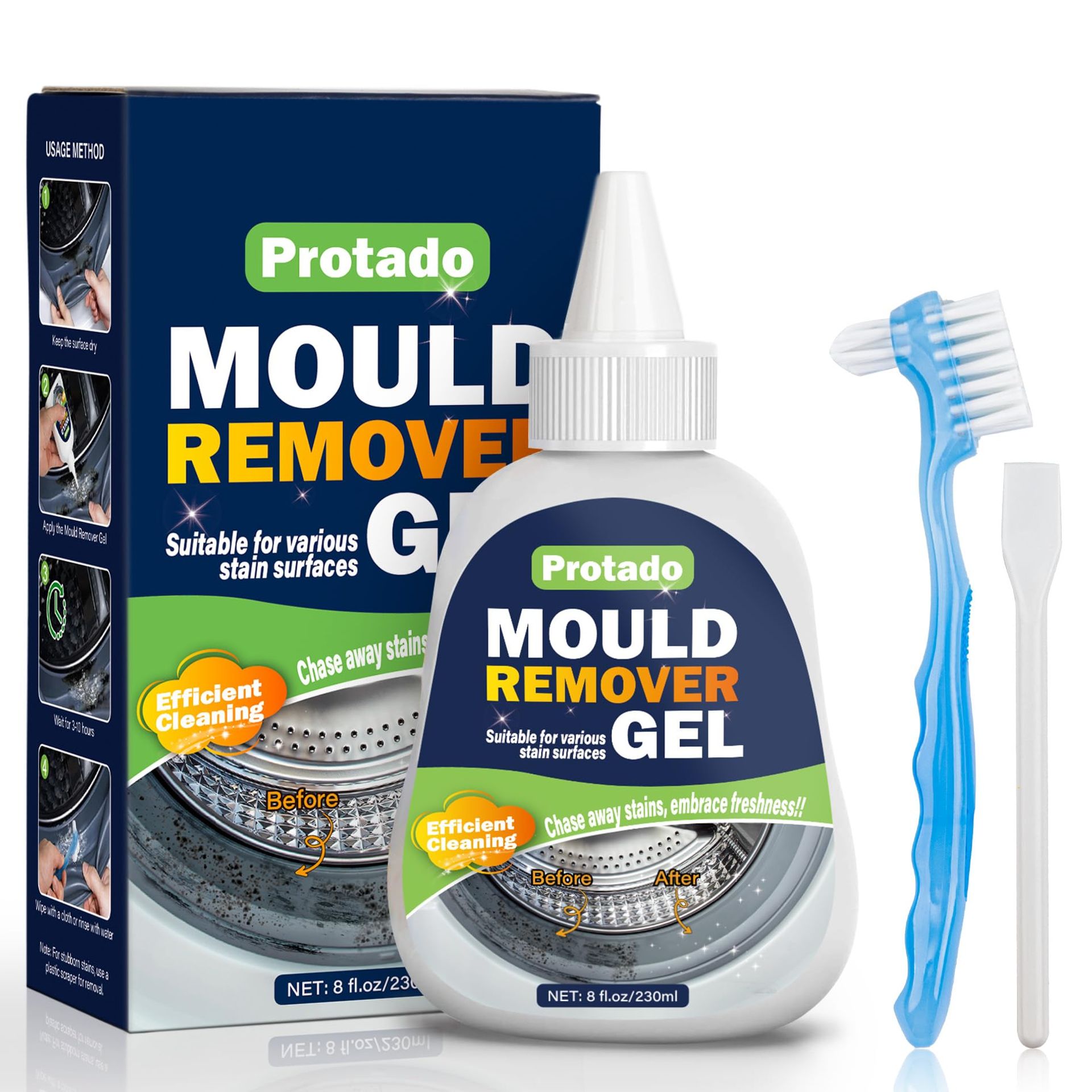 Protado Mould Remover Gel 230ml - Effective Household Mold Cleaner for Kitchen & Bathroom