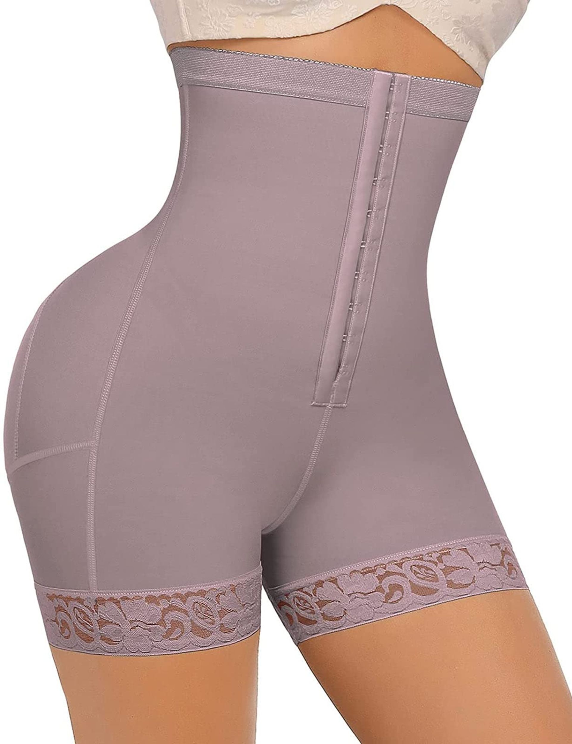 Women's Shapewear Tummy Control High-Waisted Adjustable Body Shaper Knickers Butt Lifter - Brown 3XL