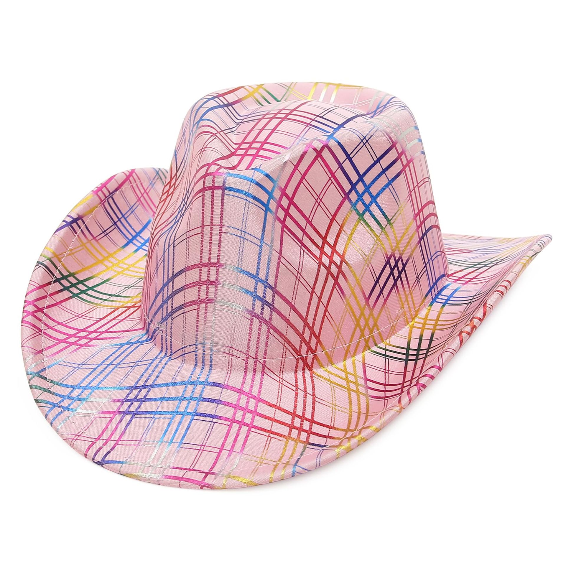 Women's Fancy Cowboy Hat with Shapeable Brim - Perfect for Cosplay, Halloween, and Parties