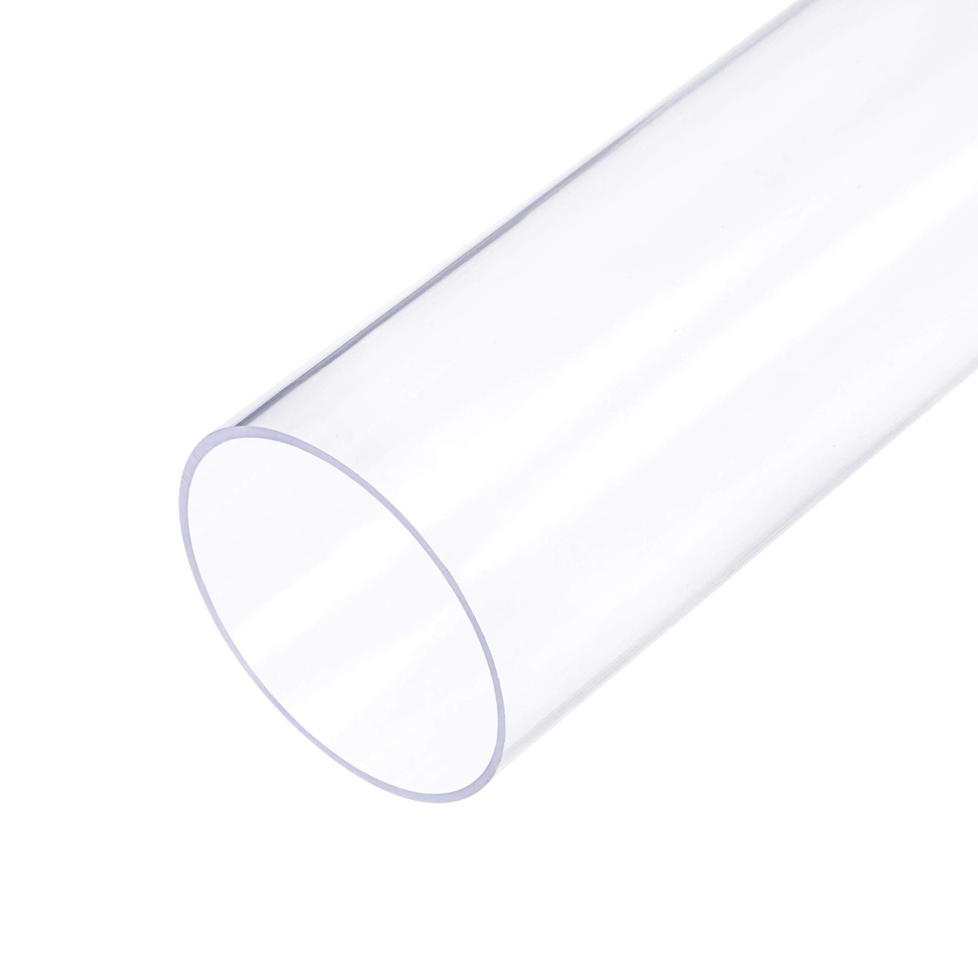 Clear Rigid PVC Pipe Tube 36mm ID x 38mm OD x 0.5m – Durable Transparent Tubing for DIY, Aquariums & Craft Projects