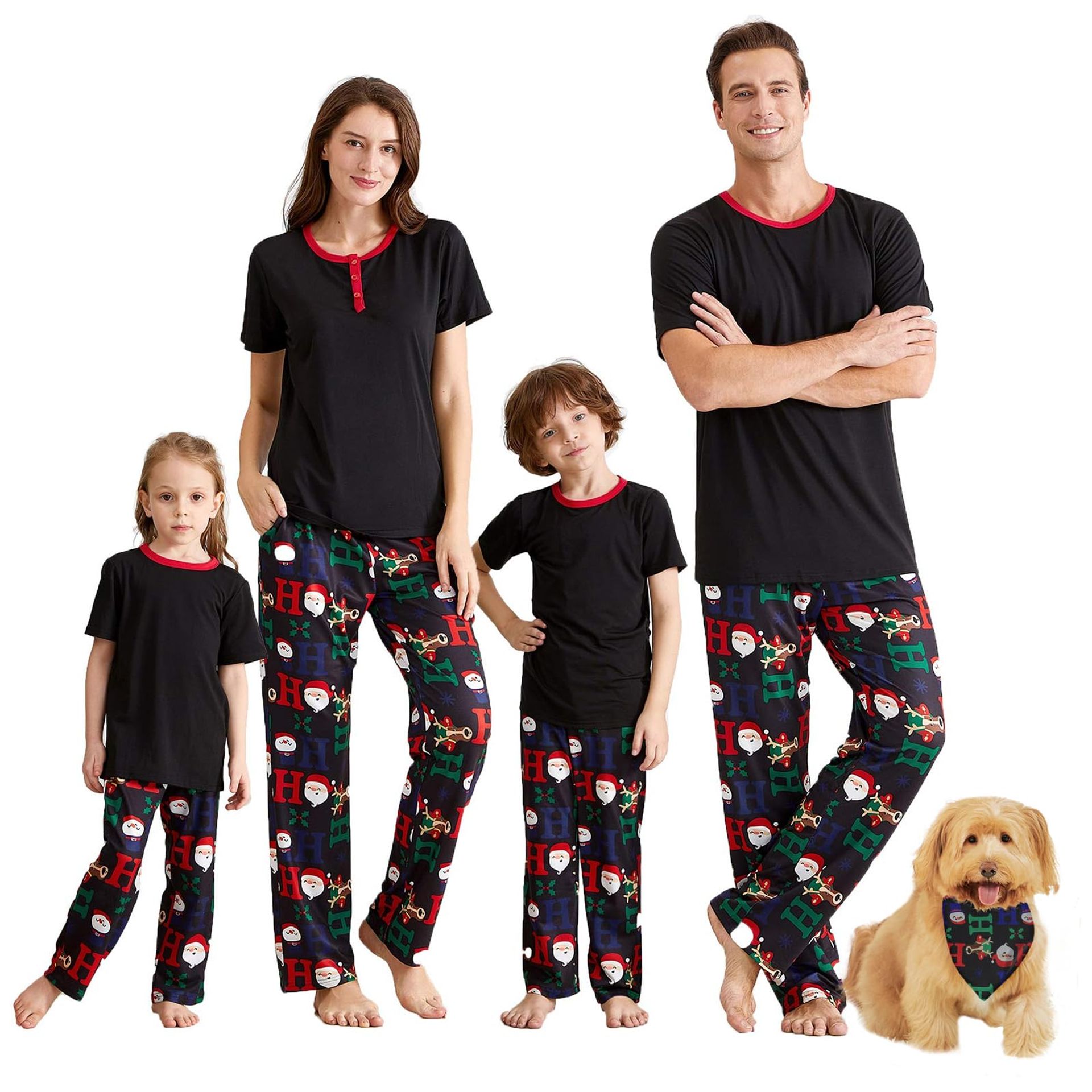 IFFEI Christmas Pyjamas Matching Family Pajamas Sets Xmas Pjs Tops And Sa