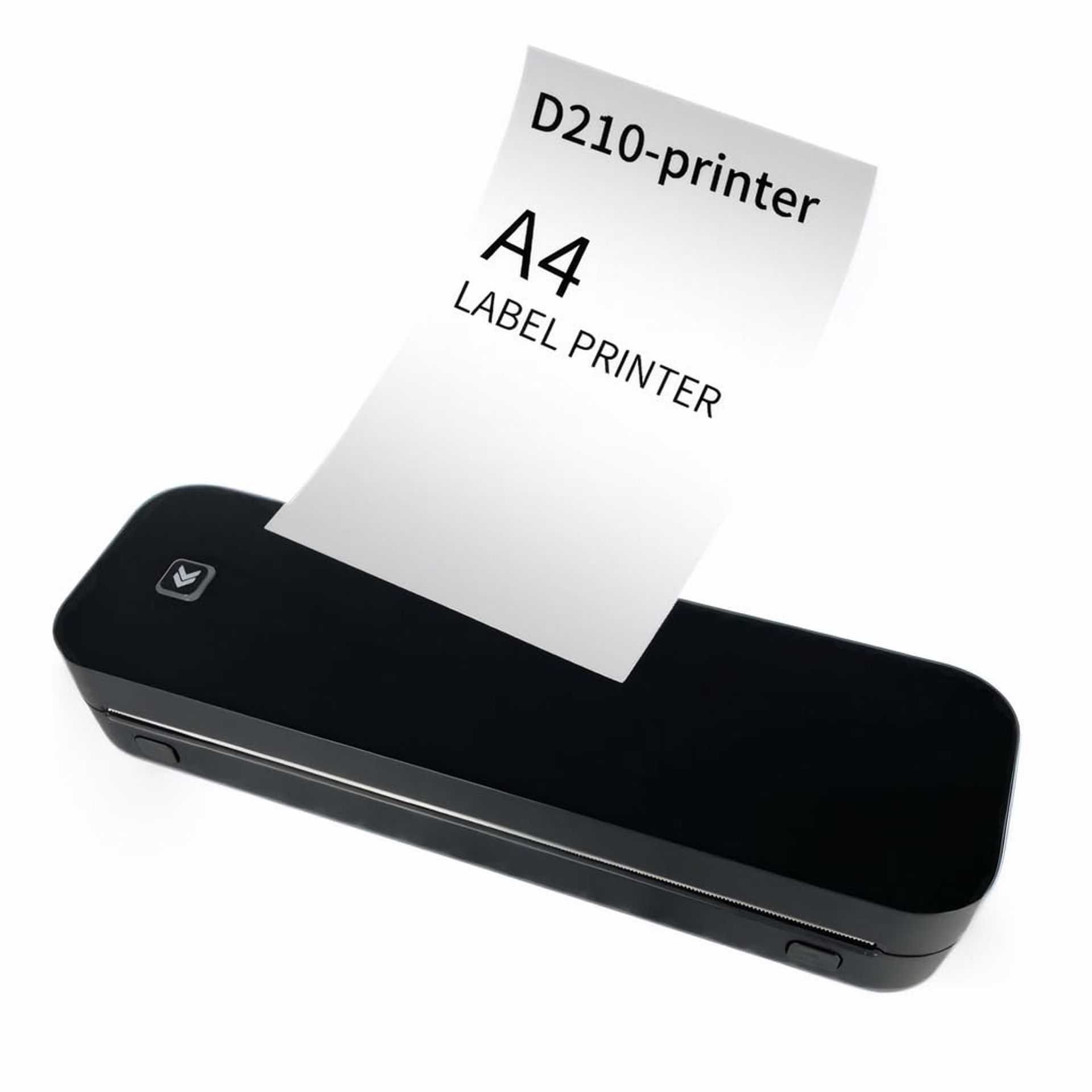 Portable A4 Thermal Printer 203DPI Wireless Bluetooth Inkless Mobile Printer for Phone & Laptop - Black One Size