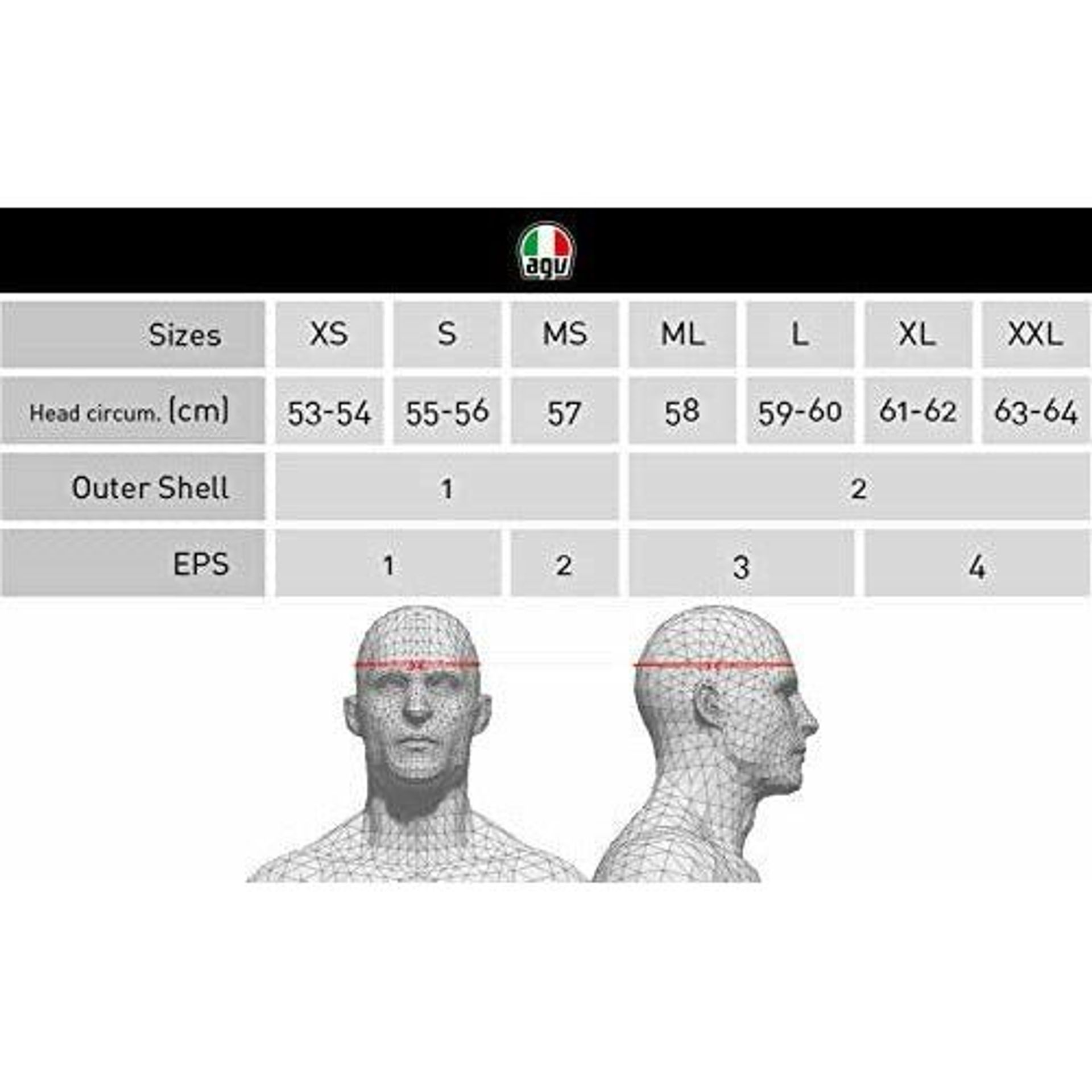 agv k1 helmet size chart S US Flag density EPS structure developed in 4 sizes AGV K1 S Grazie Vale