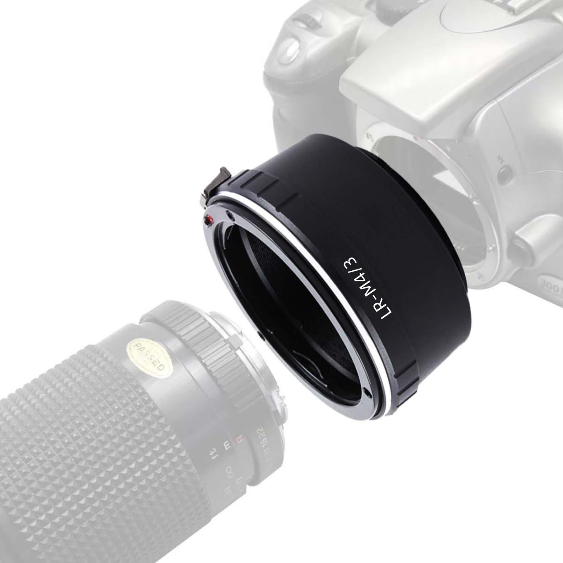 Lens Mount Adapter for Leica R Lens to Micro Four Thirds Cameras Manual Focus Fit Olympus Panasonic - Black & Silver Leica R to M4/3