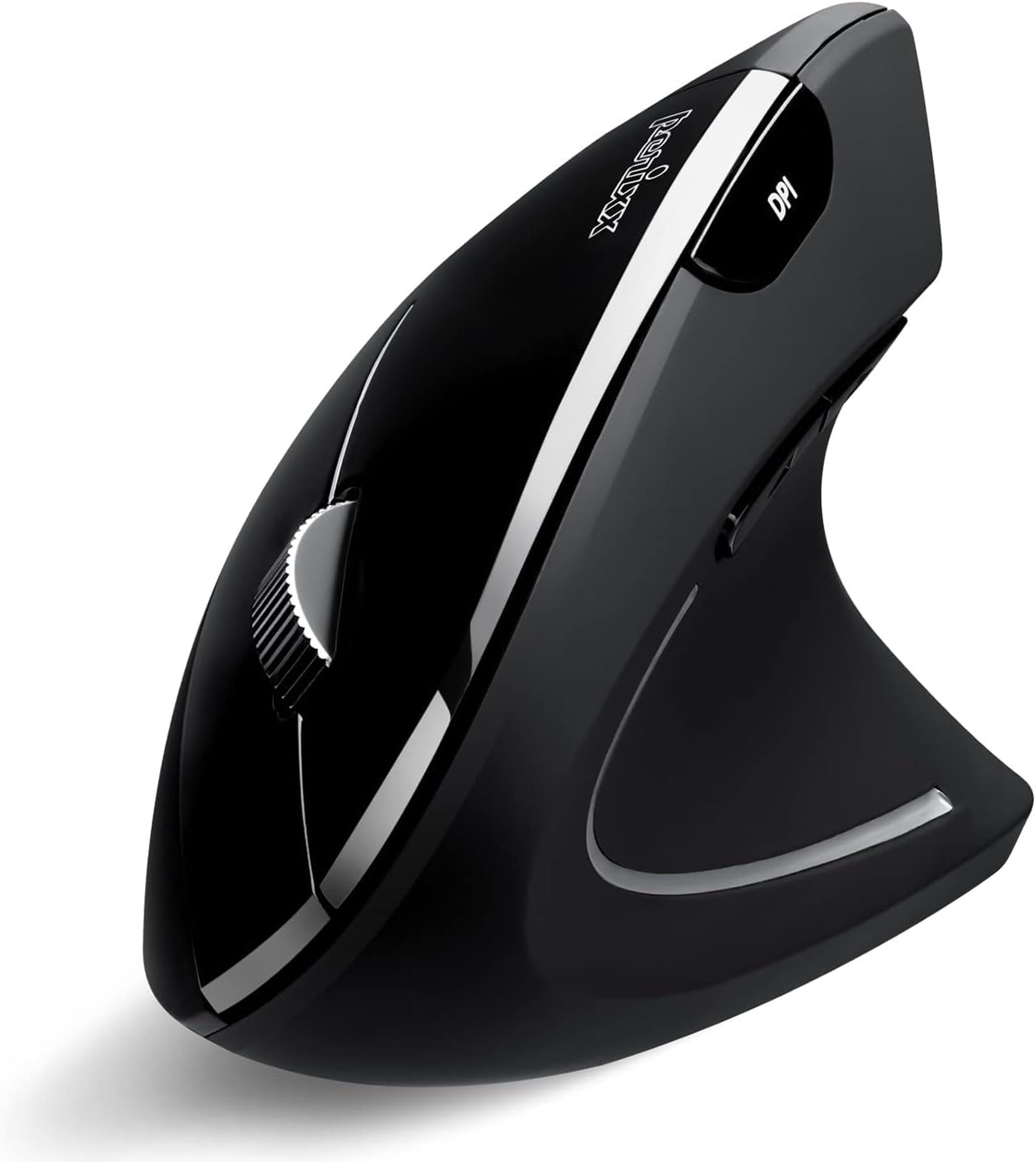 Wireless Bluetooth Vertical Mouse Ergonomic 3-in-1 Multi-Device Design for Right Handed Users, Portable Travel Case Included - Black Bluetooth