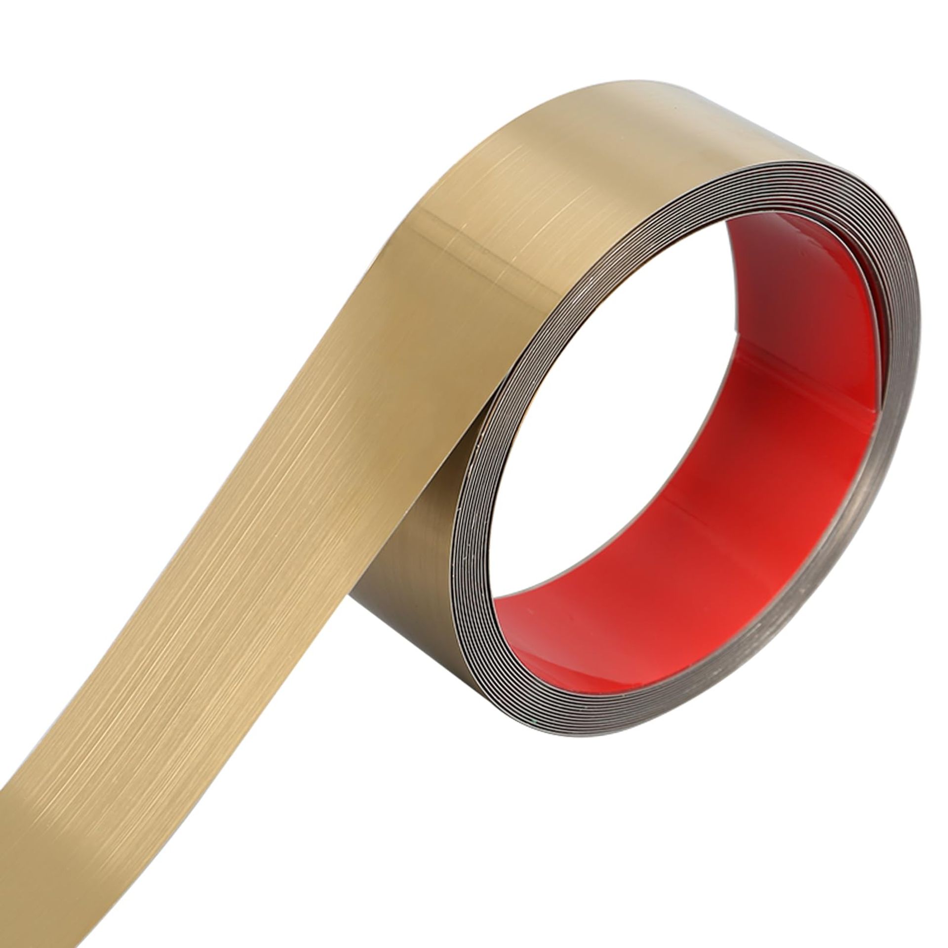 Wall Moulding Trim Stainless Steel Self-Adhesive Peel & Stick Metal Edge for DIY Décor, Mirror-Like Finish - Metallised Gold 5cm*6m