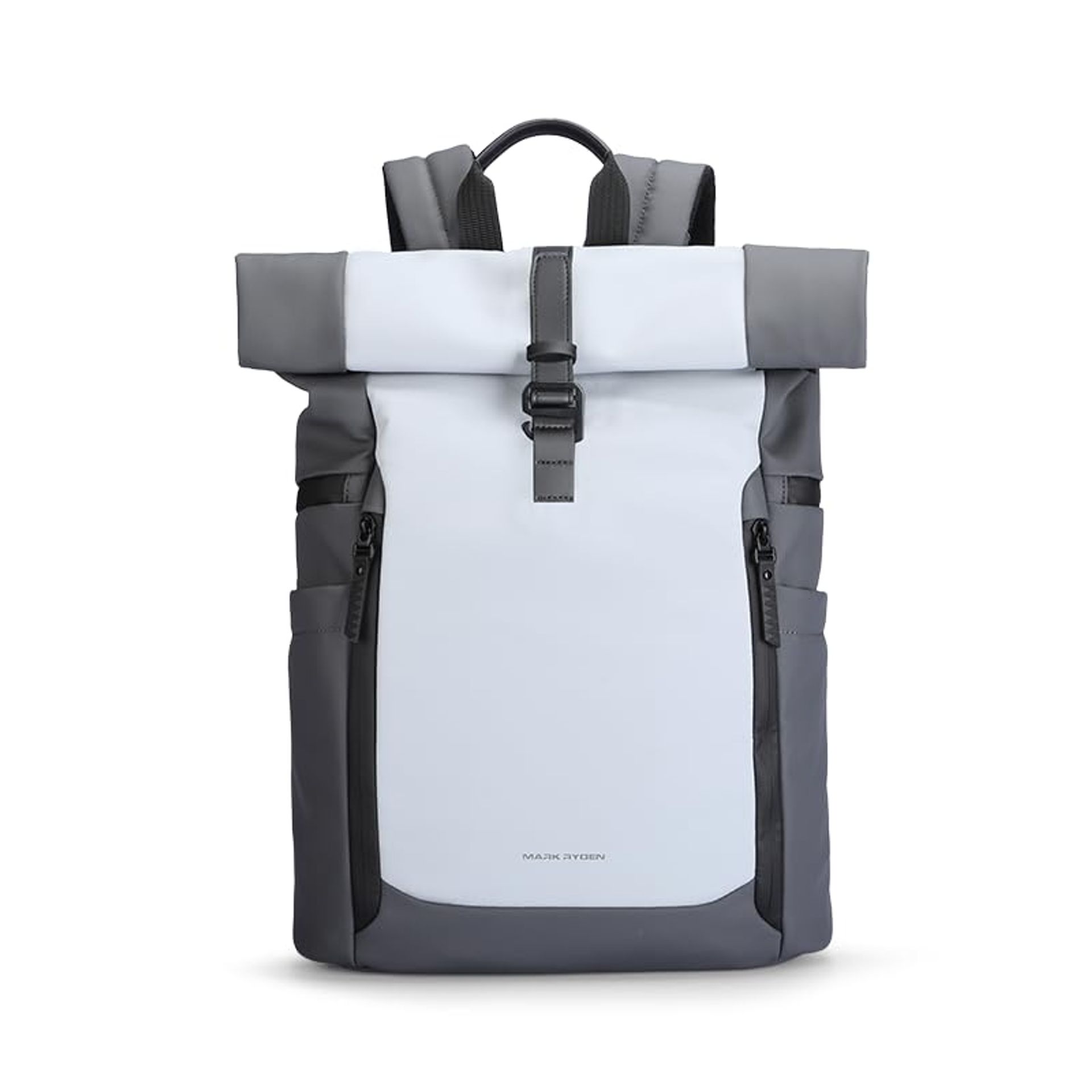 Muzee Laptop Backpack 15.6 inch Roll Top Waterproof 15L-23L Expansion for Work, Travel, School - Grey