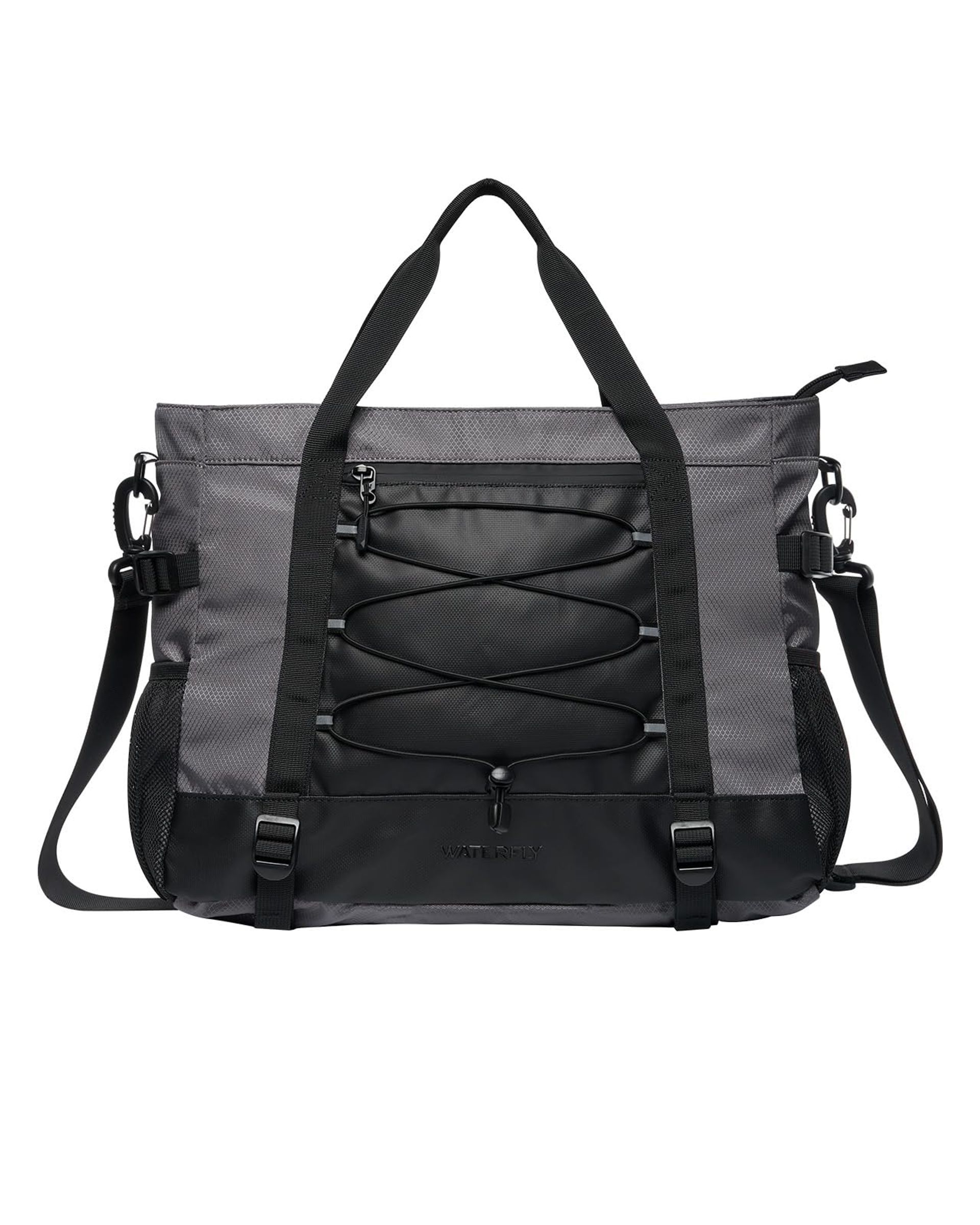 Sports Gym Bag - Water Resistant Duffle for Travel, Fitness & Swimming - Dark Grey