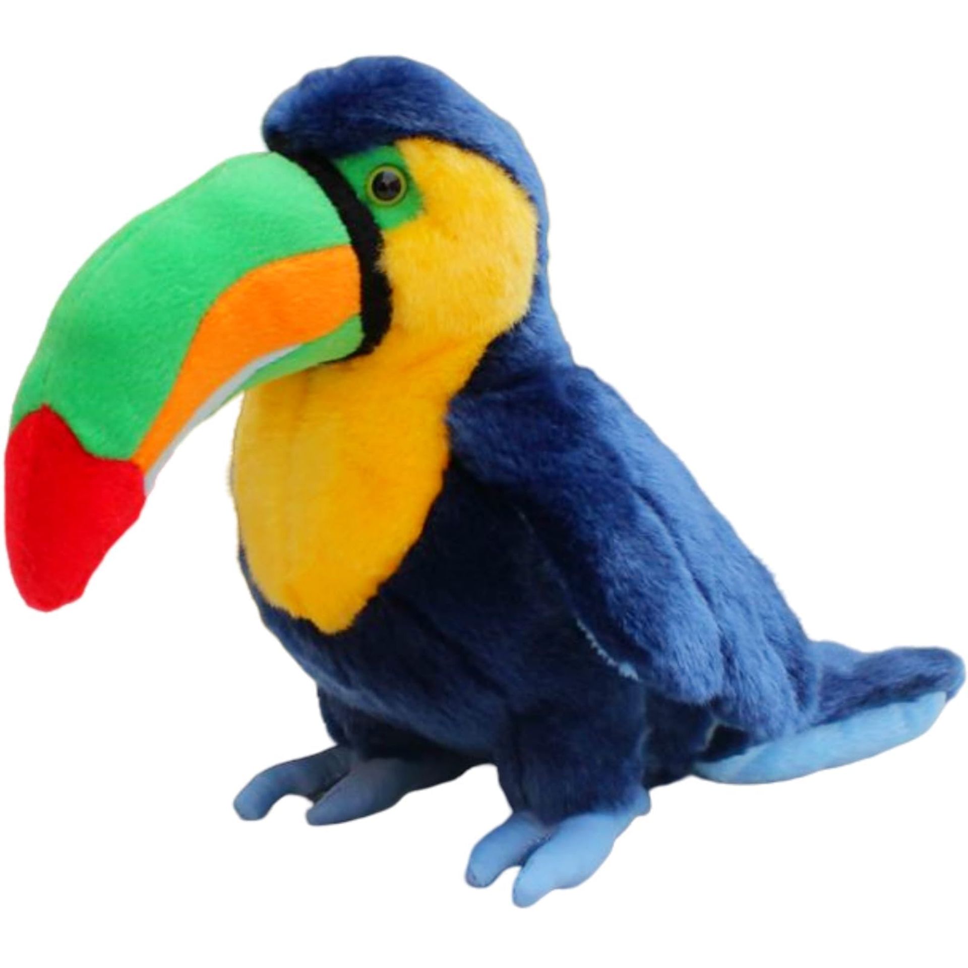 Realistic Toucan Plush Soft Stuffed Animal Toy Gift for Kids & Adults - Blue 23cm