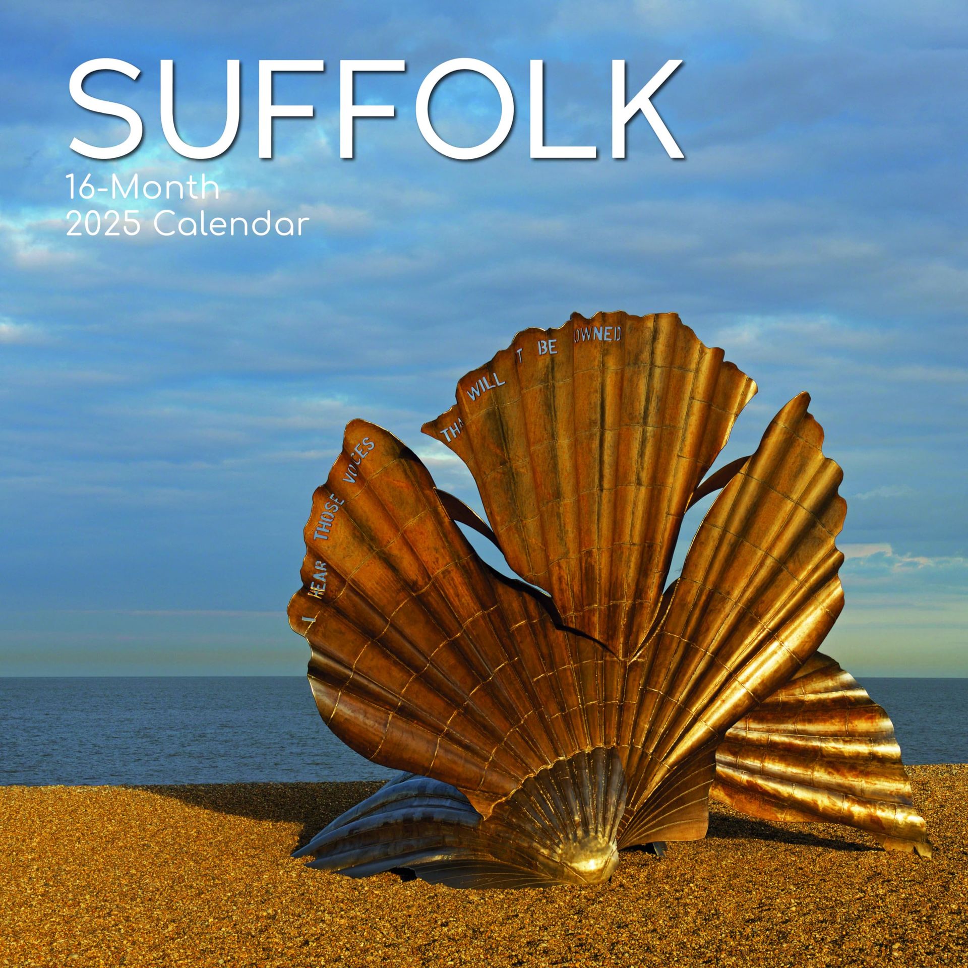 2025 Scenic Britain Wall Calendar: 16-Month Suffolk Views with 180 Reminder Stickers