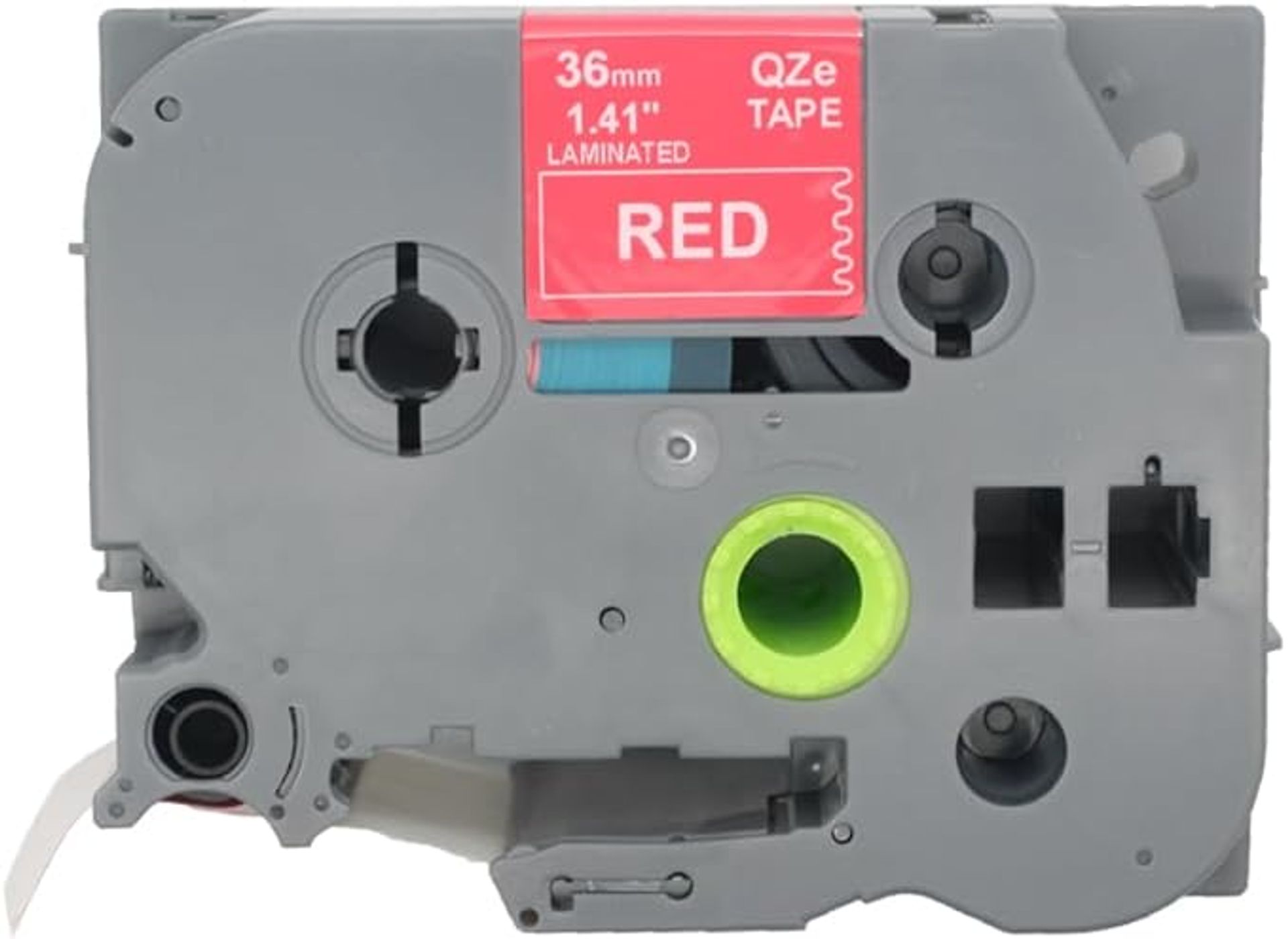 White on Red Laminated Label Tape for Brother P-Touch Printers - 36mm TZ/TZe Compatible