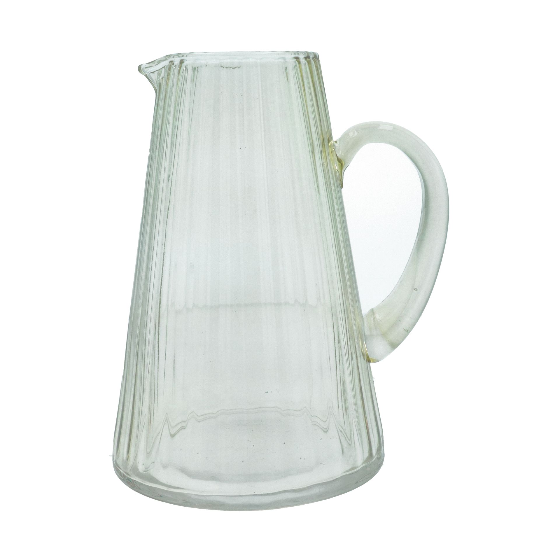 2 x Gisela Graham Green Bubble Glass Pitcher Jug       