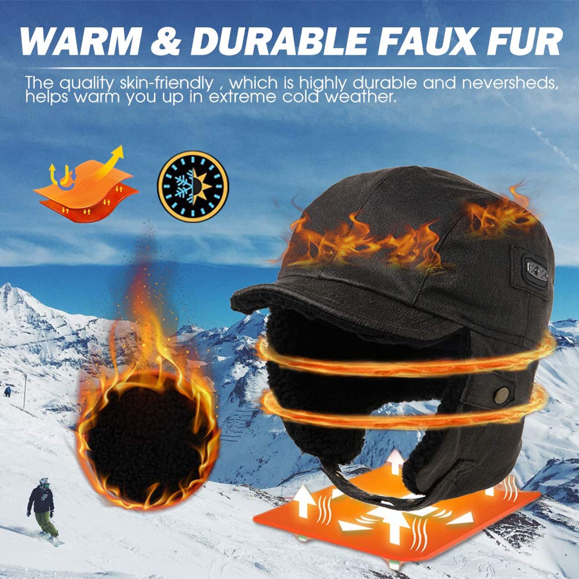 Unisex Putty Waterproof Winter Warm Premium Strength Ear  display picture 1