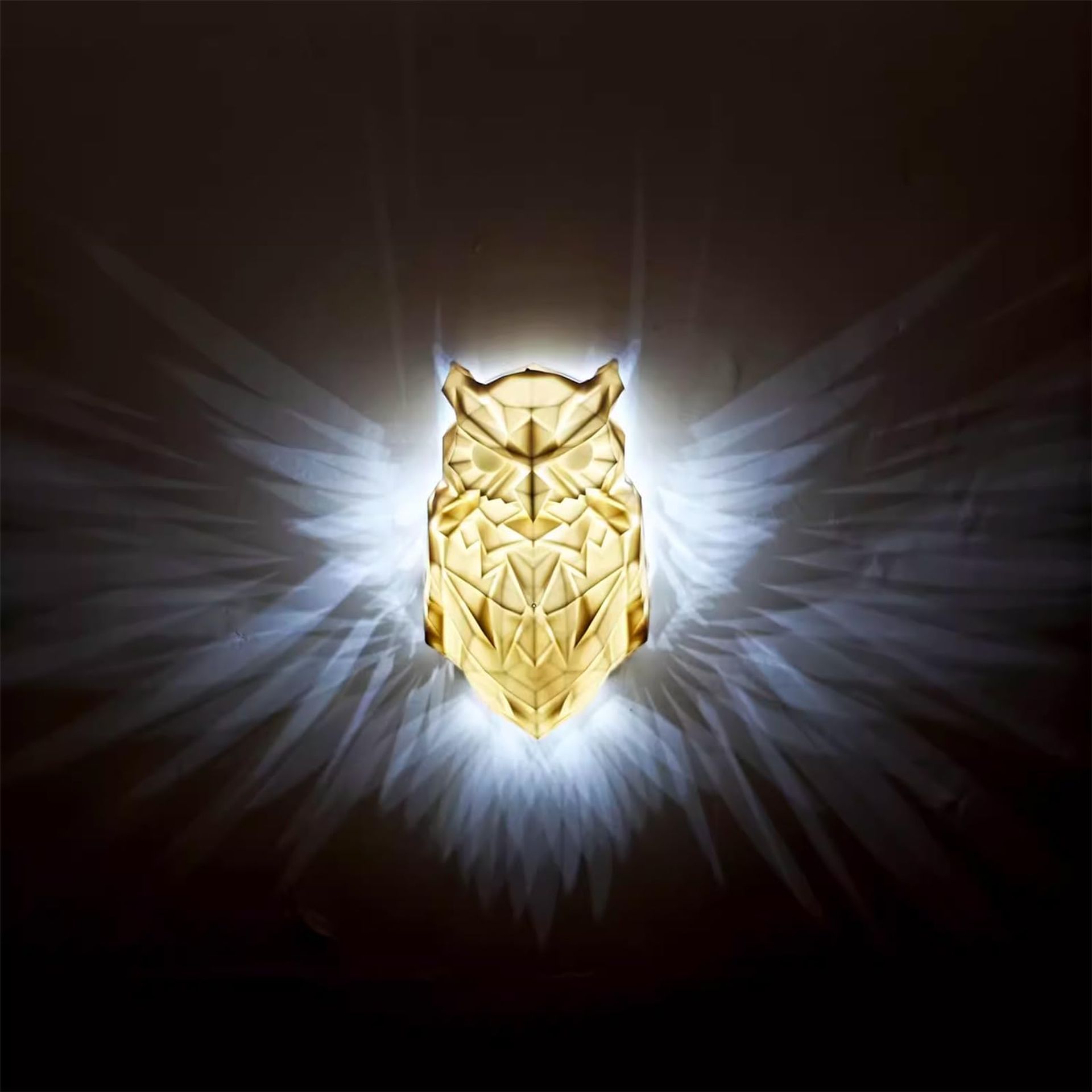 3D Owl LED Night Light - Battery Operated, Indoor Wall Decoration for Bedroom & Living Spaces
