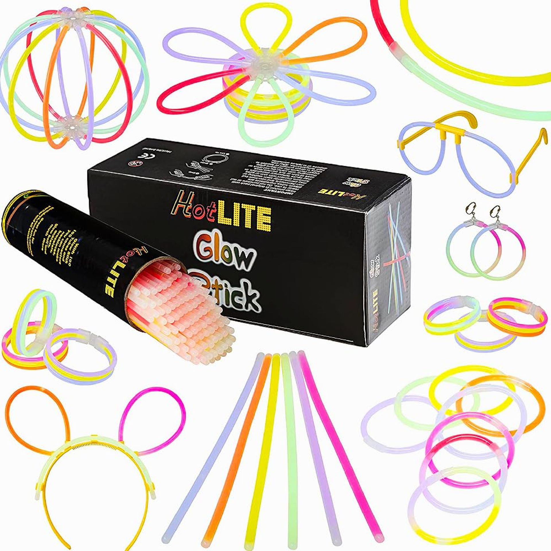 100 Glow Sticks Party Pack - Vibrant Party Accessories for Kids & Adults - Great for Celebrations