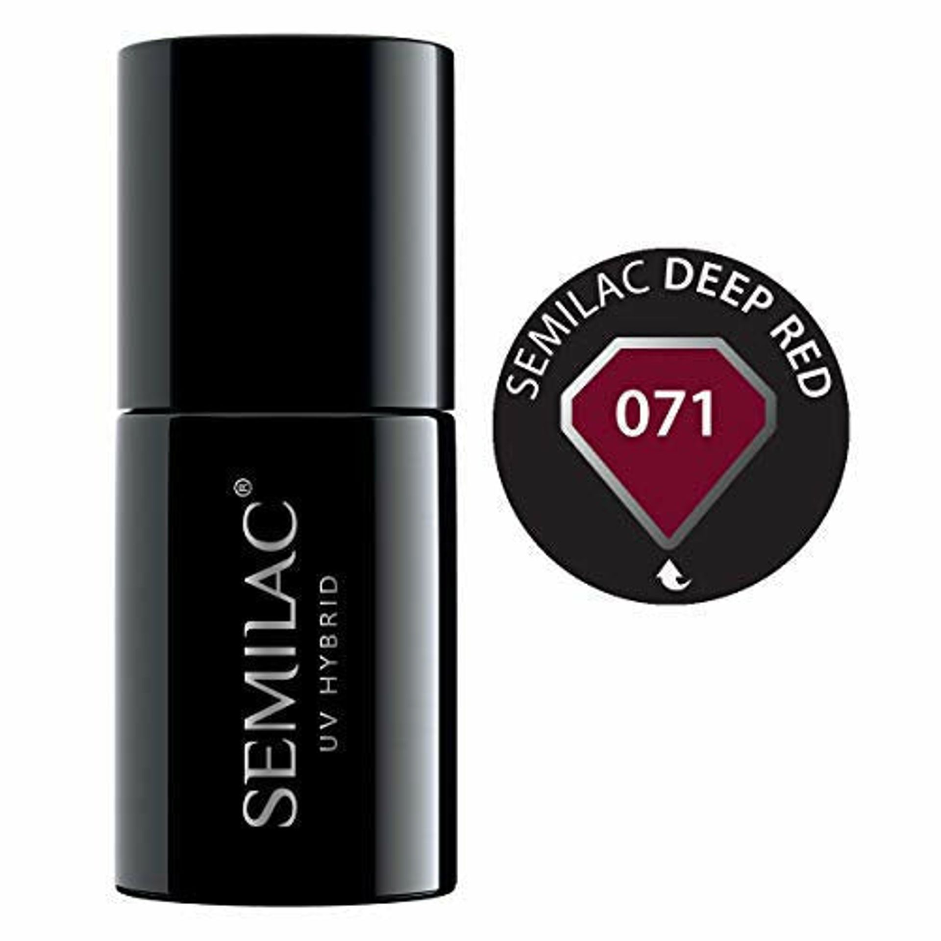 Semilac Shellac Nail Polish | Red Shade | 071 Deep Red | 7 Ml | UV LED So