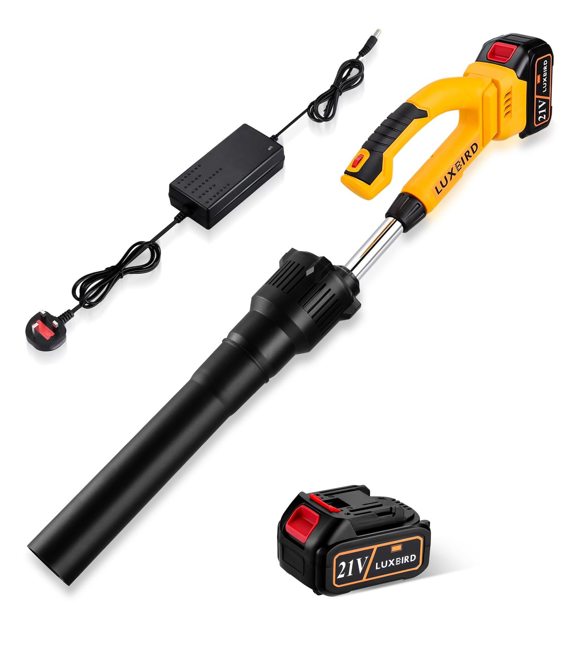 Cordless Leaf Blower 21V with 4.0Ah Battery, 5-Speed Lightweight Design, Turbofan Technology for Lawn, Patio, Garage & Snow