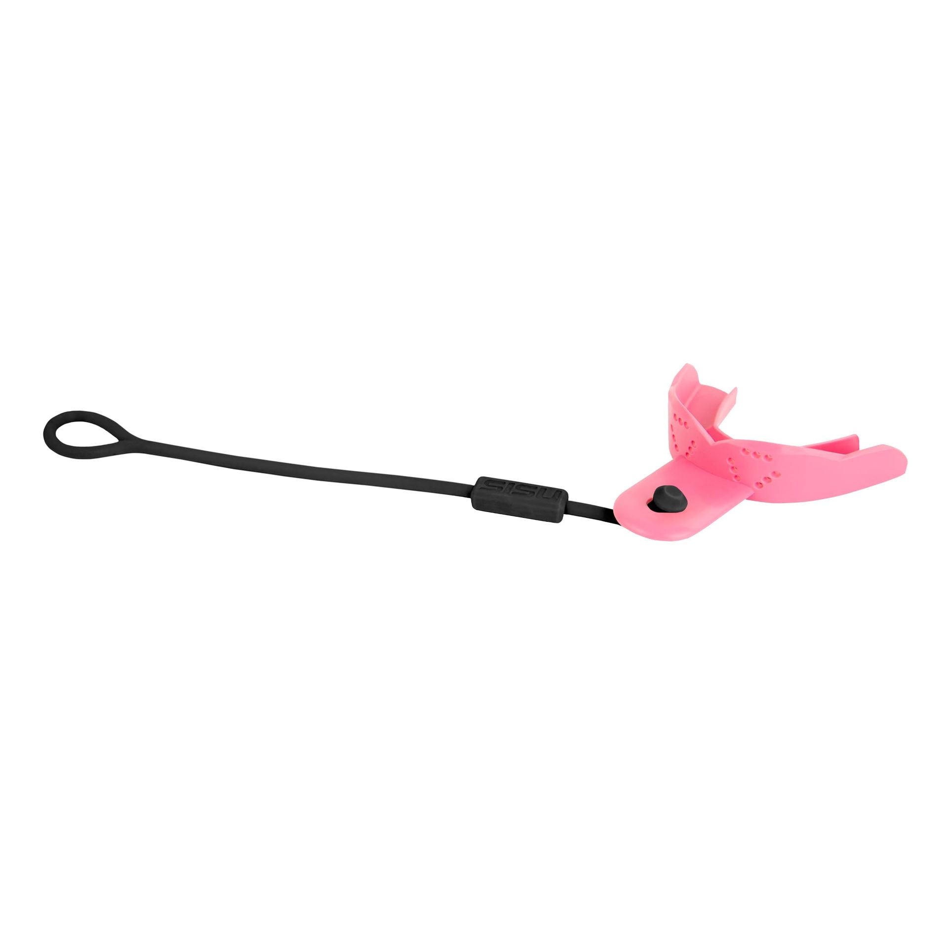 Sports Mouth Guard with Tether Strap Junior Impact Protection for Contact Sports - Hot Pink 3D Junior