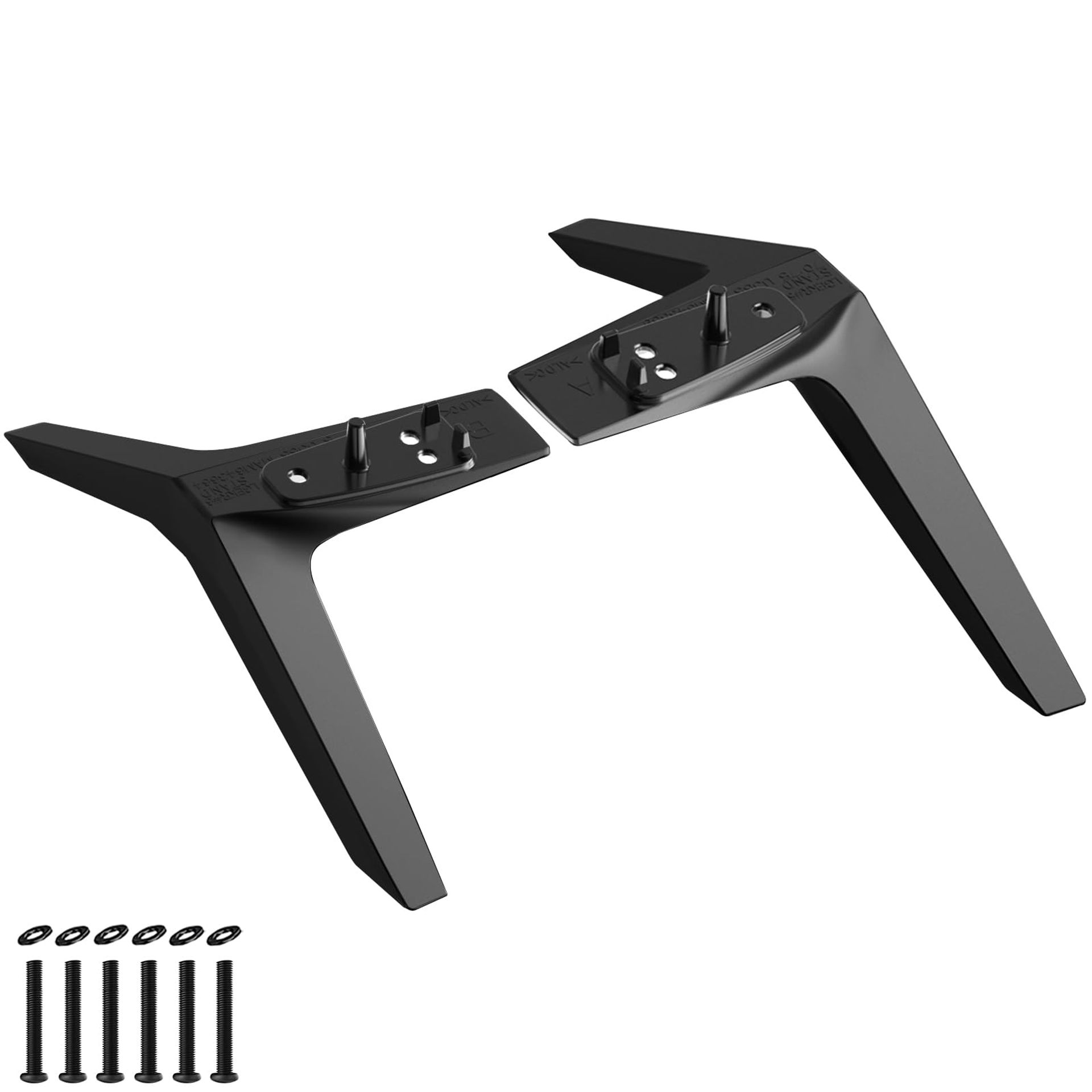 TV Pedestal Feet Replacement Stand Legs for LG 70–75 inch Models with Screws and Anti-Slip Pads - Black