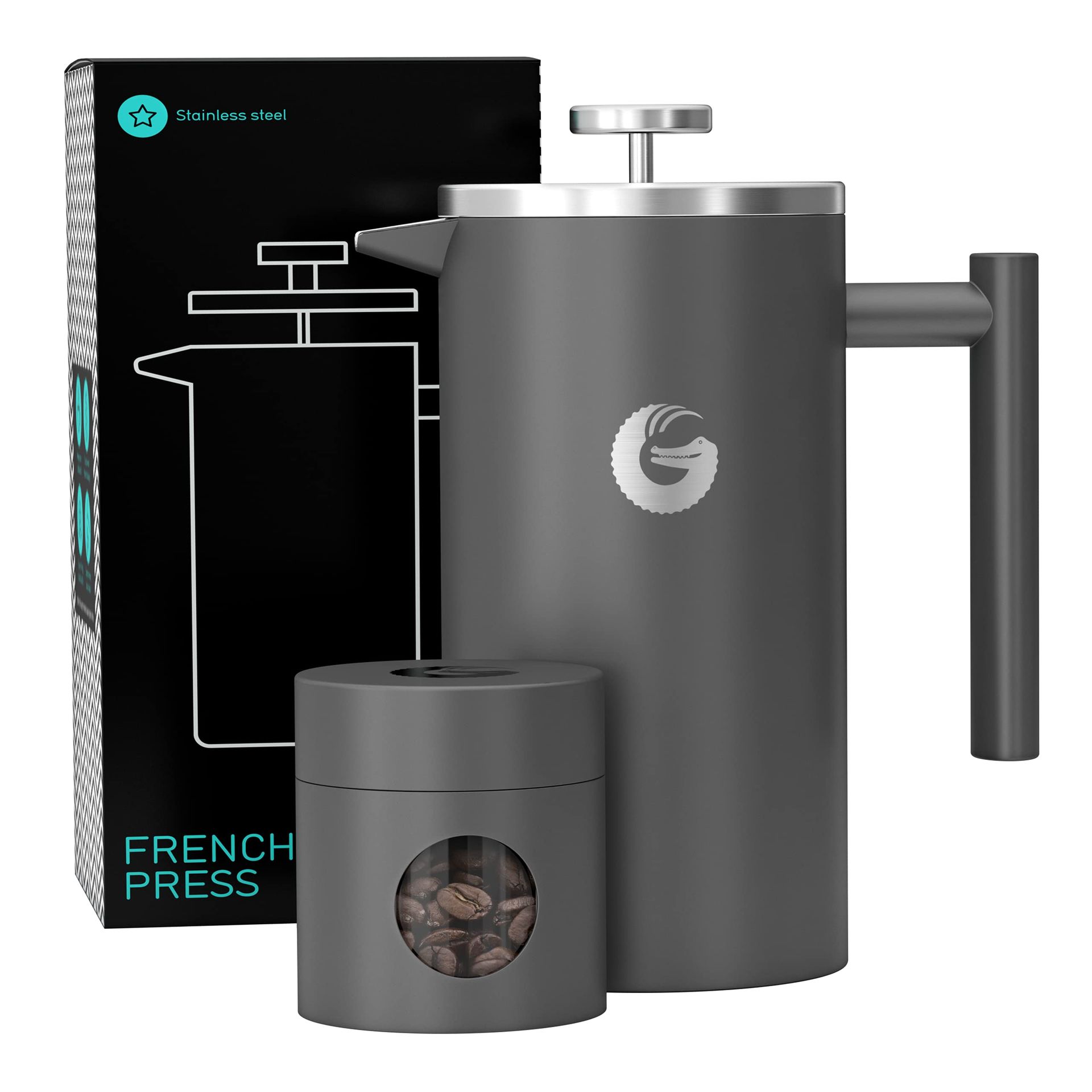 Coffee Gator Koffiezetapparaat voor over met roestvrijstalen filter en karaf. Dripper voor het zetten van koffie (300 ml