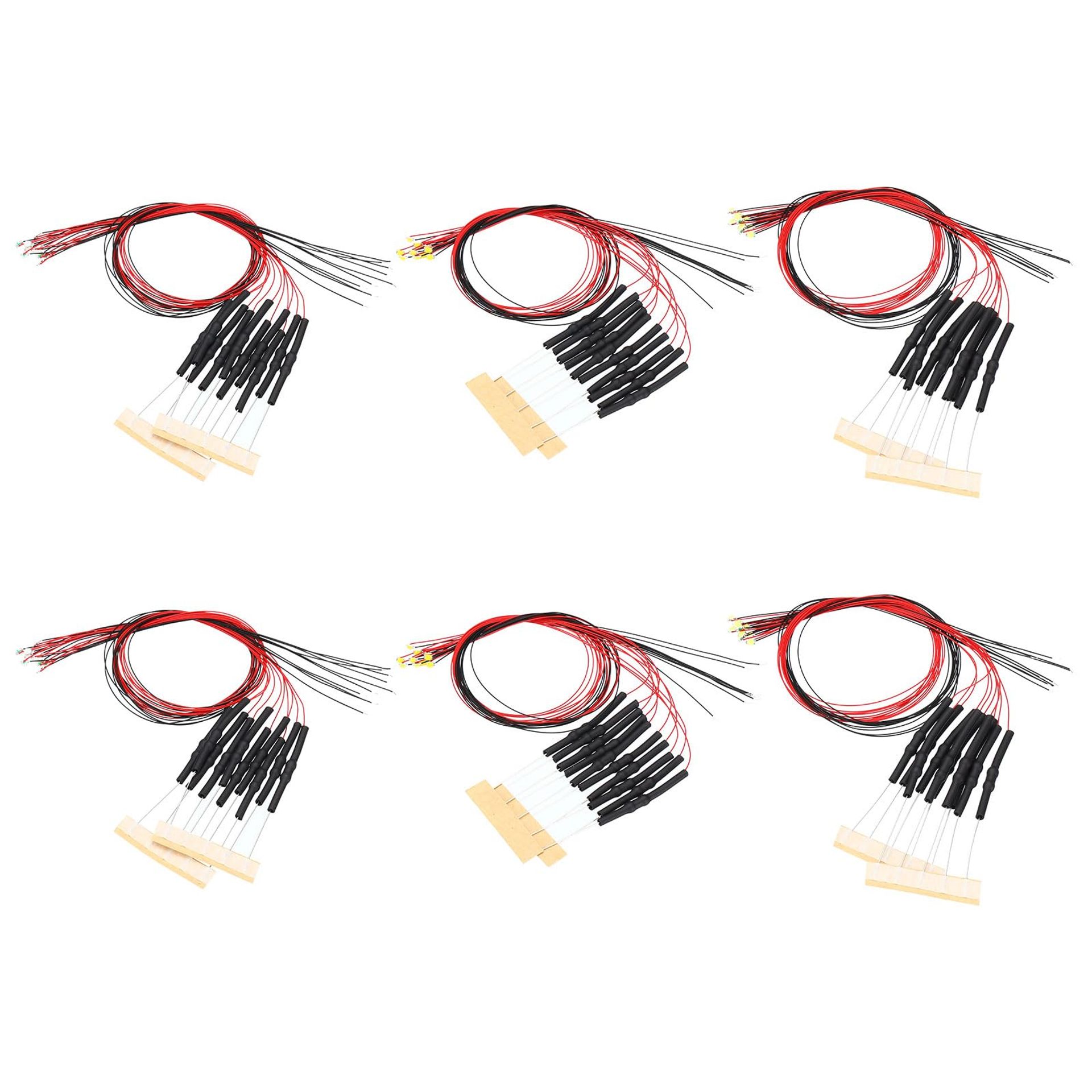 12-18V Pre-Wired 0805 LED Light Set, 120pcs Multi-Colour Micro LEDs for DIY Models, Crafts, RC Cars & Decorative Projects