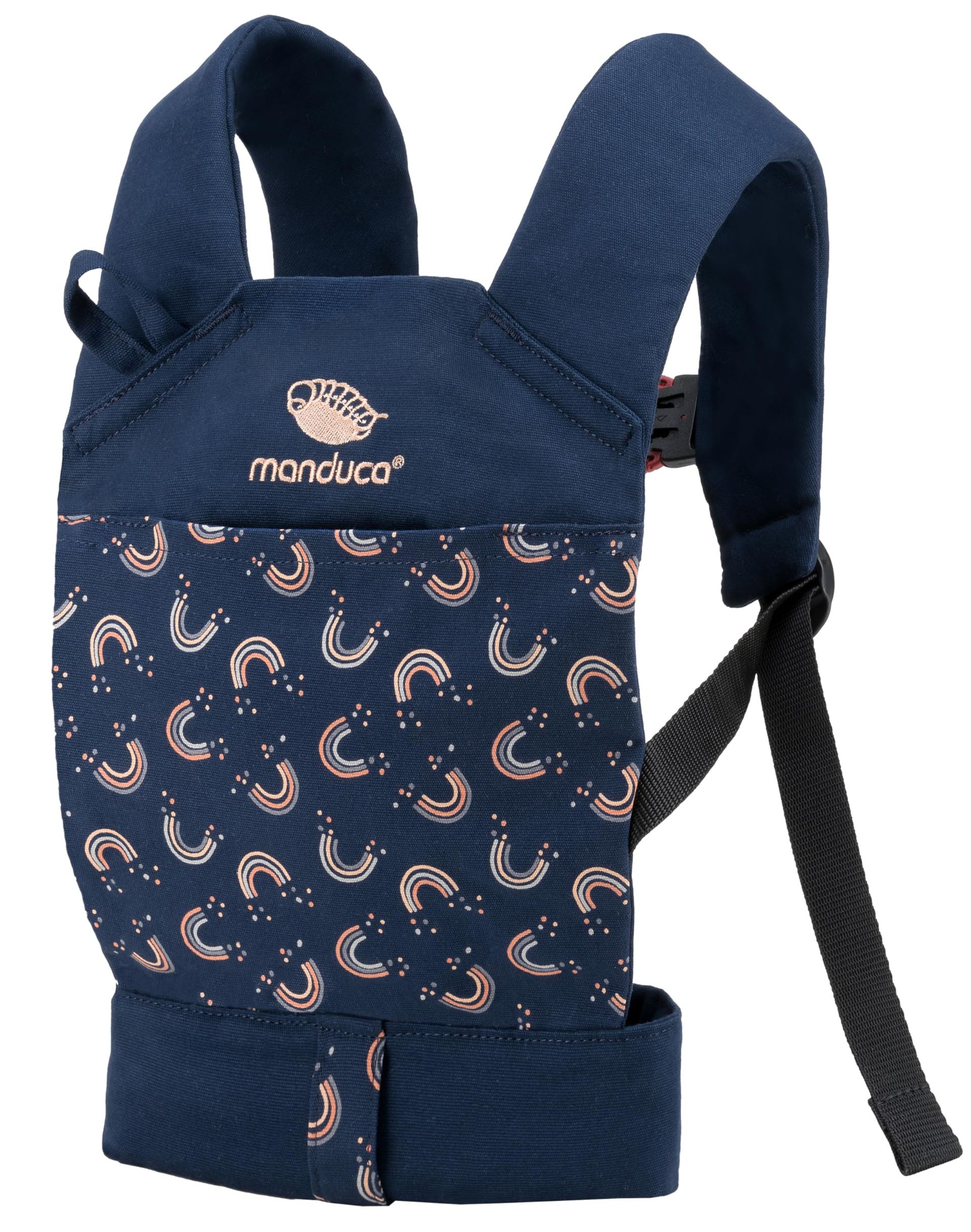 Toddler Doll Carrier Organic Cotton Adjustable Toy Baby Sling for Dolls & Teddies - Rainbownight 23.5x17.5x6 cm